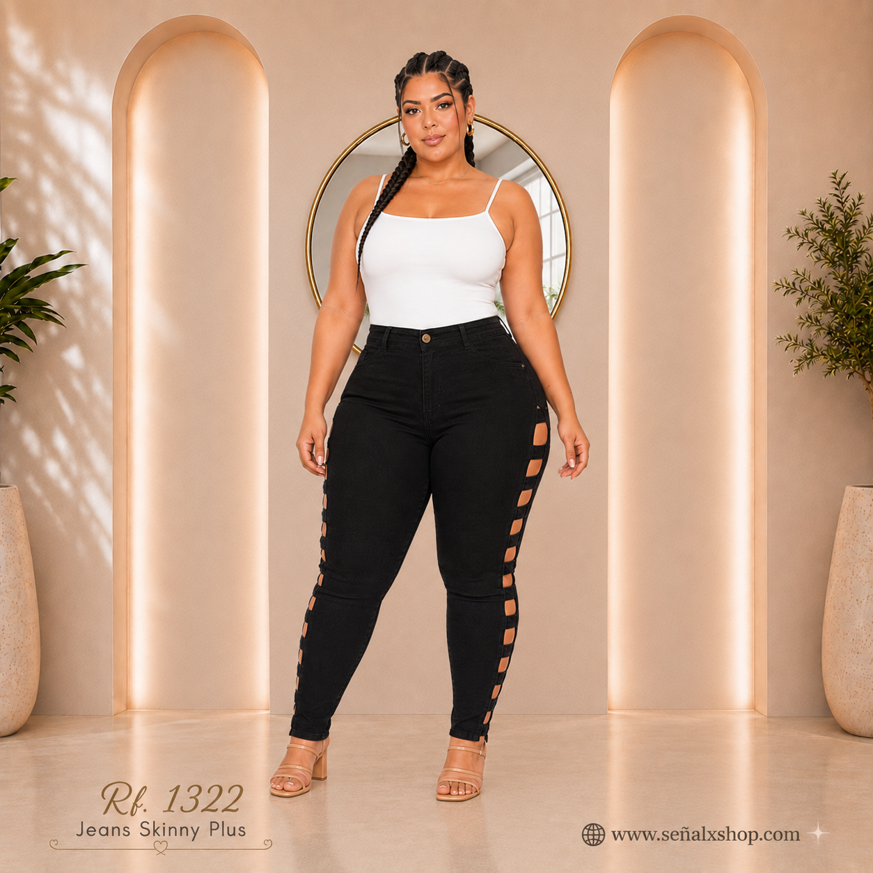 Jeans mujer Skinny plus 1322