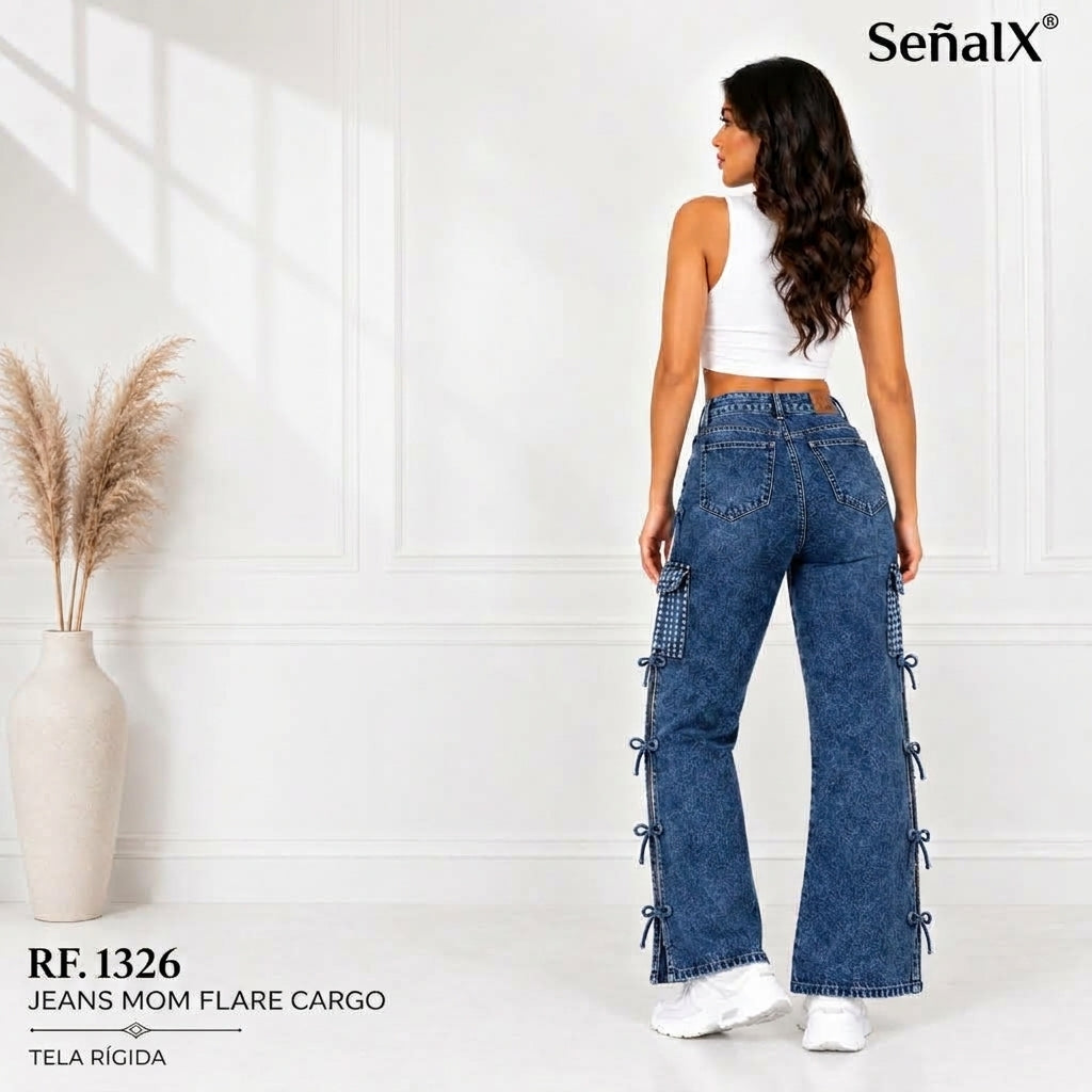 Jeans Mujer Mom FLARE 1326