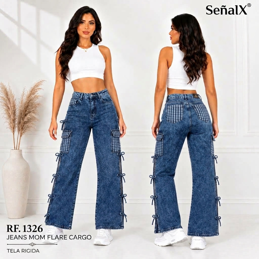 Jeans Mujer Mom FLARE 1326