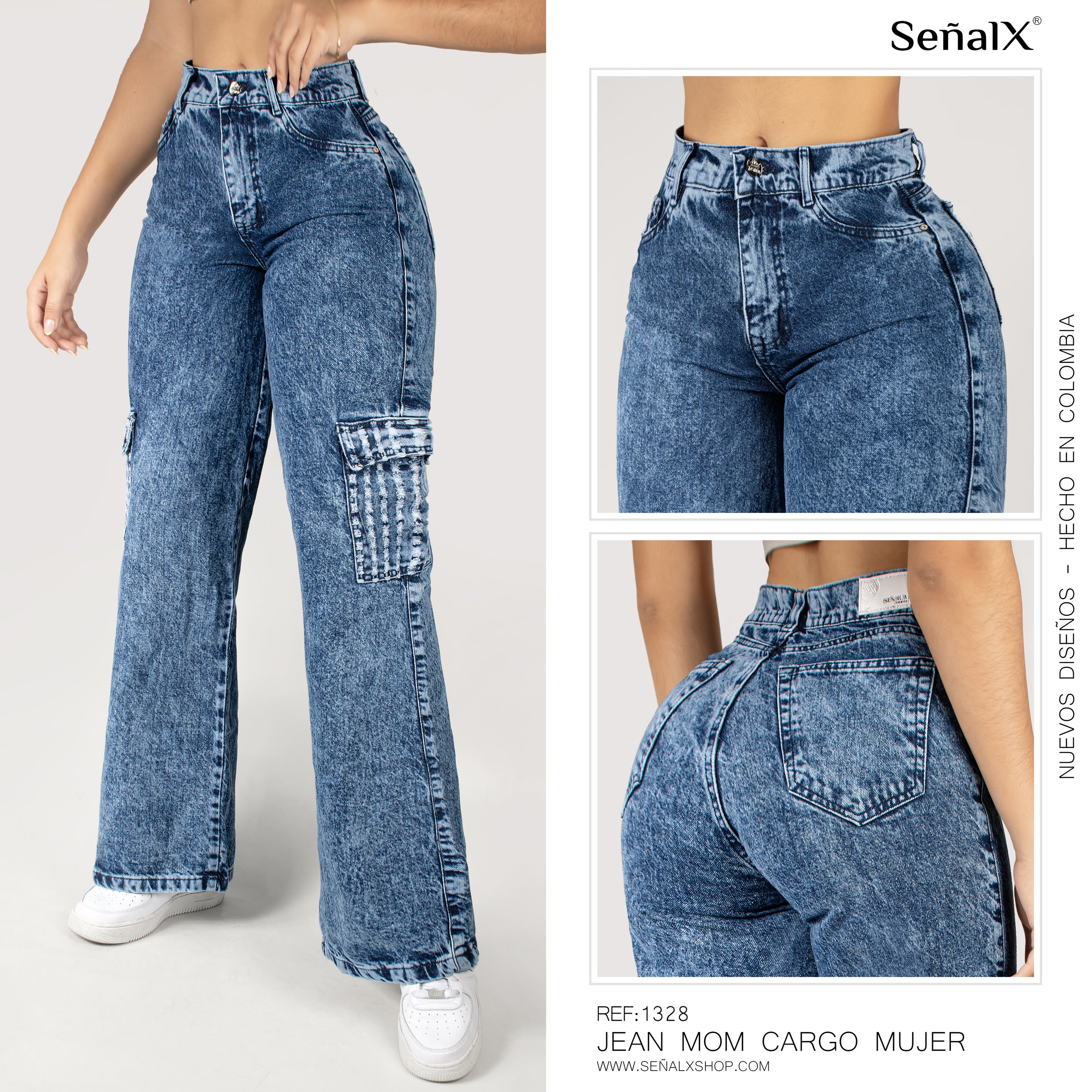 Jeans mujer Cargo 1328