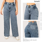 Jeans mujer Mom Flare 1329