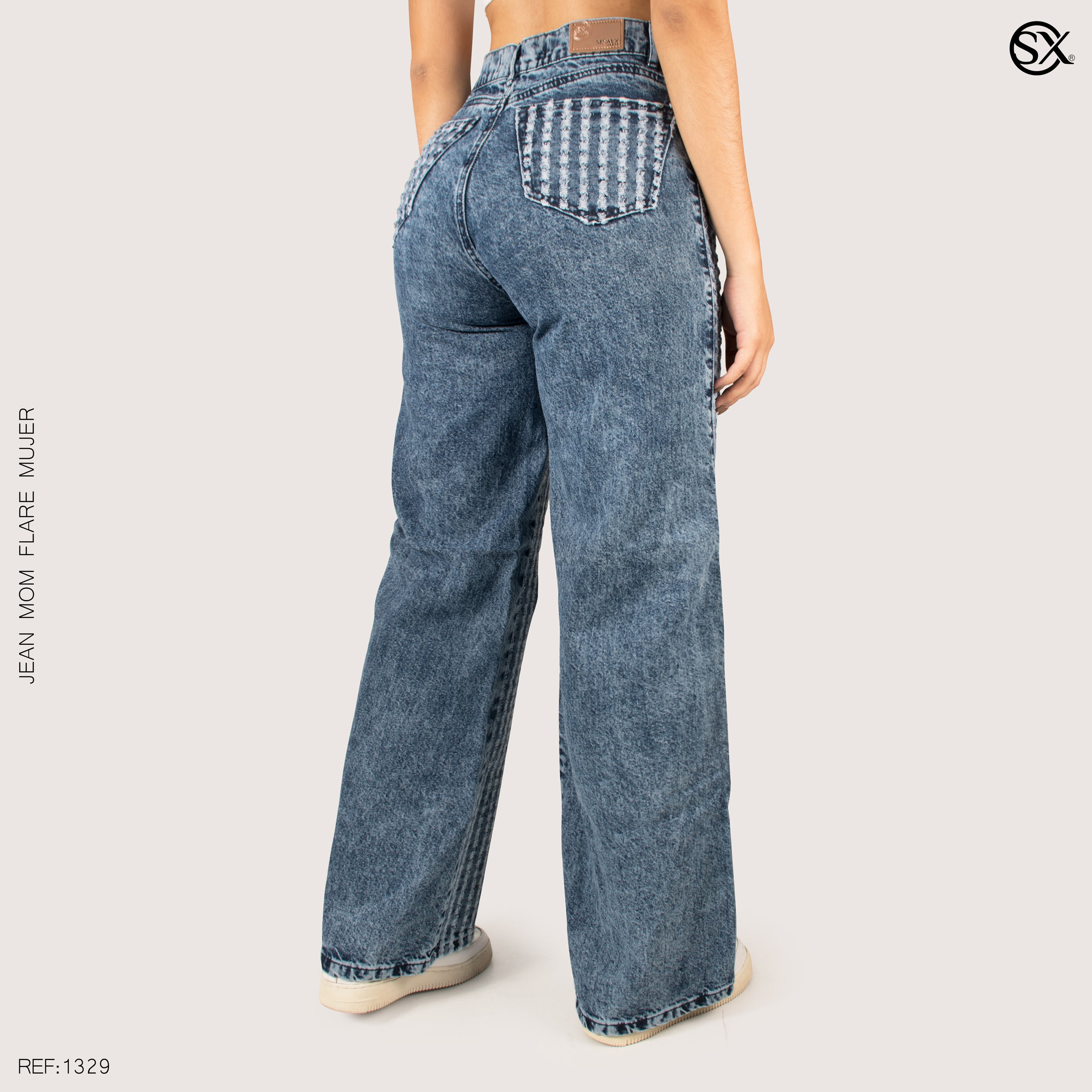 Jeans mujer Mom Flare 1329