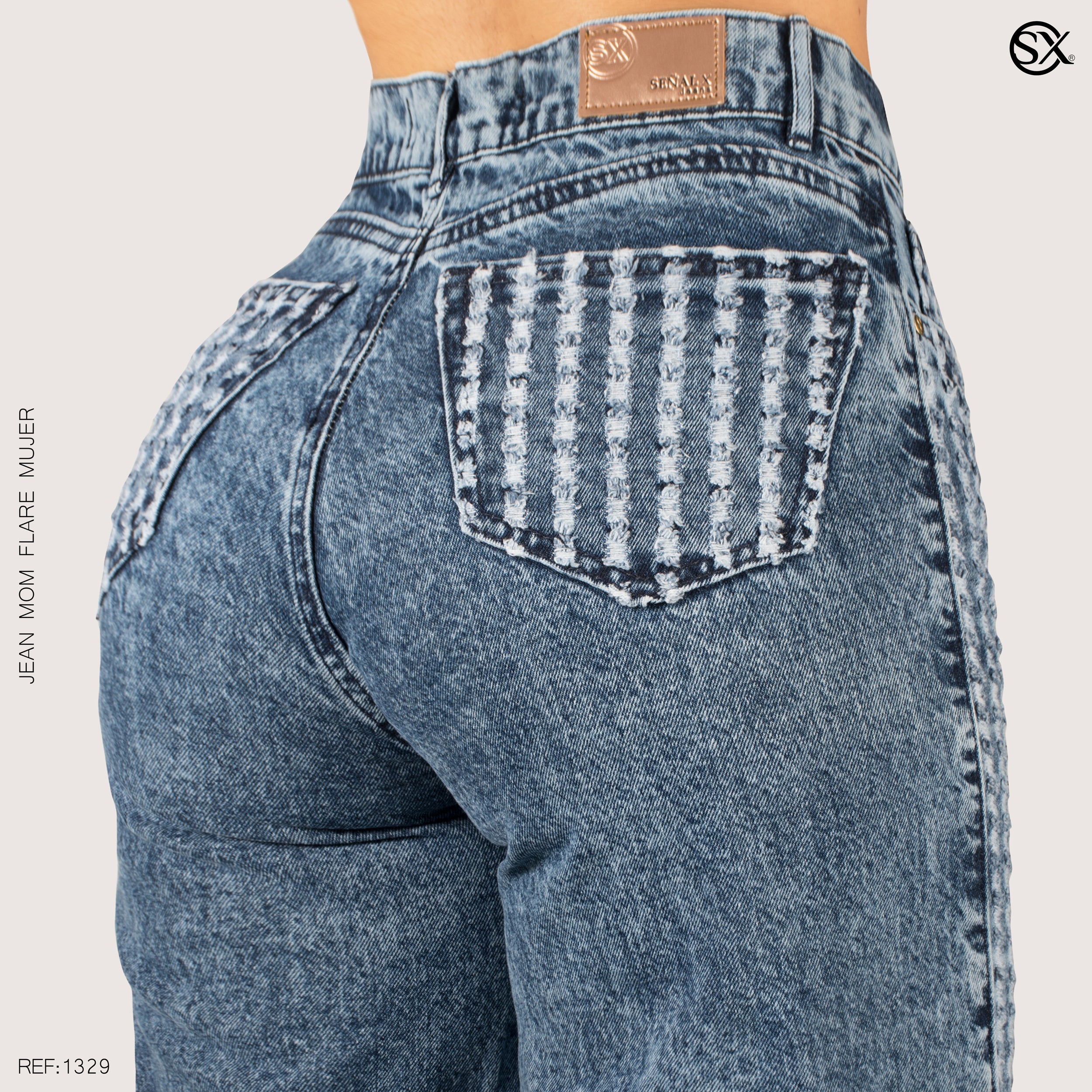 Jeans mujer Mom Flare 1329