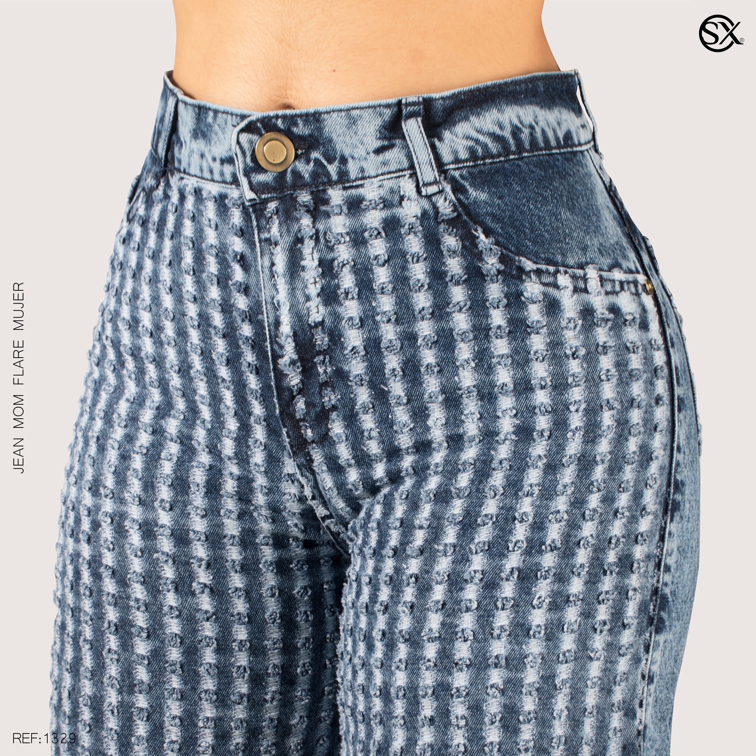 Jeans mujer Mom Flare 1329