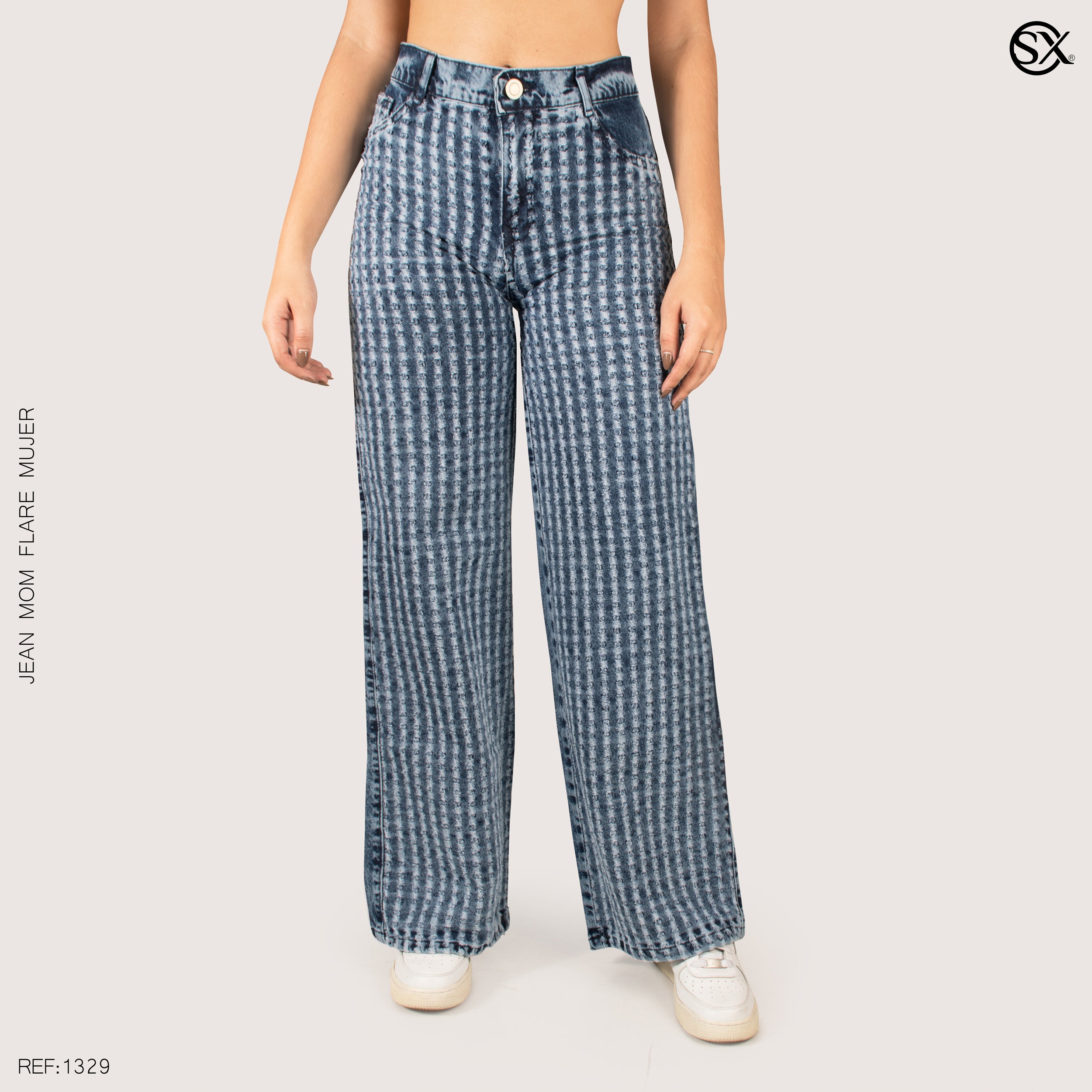 Jeans mujer Mom Flare 1329