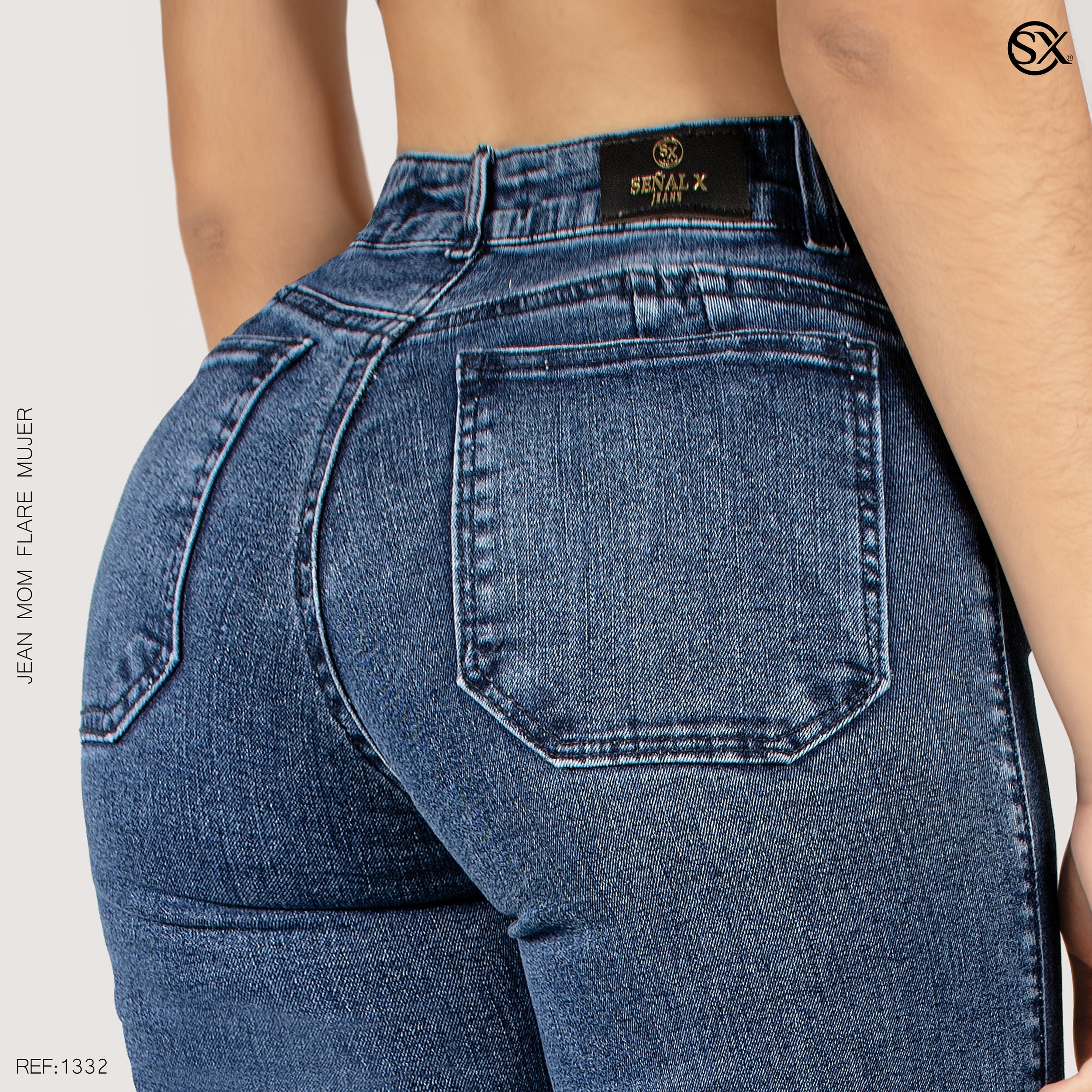 Jeans mujer Mom Flare 1332