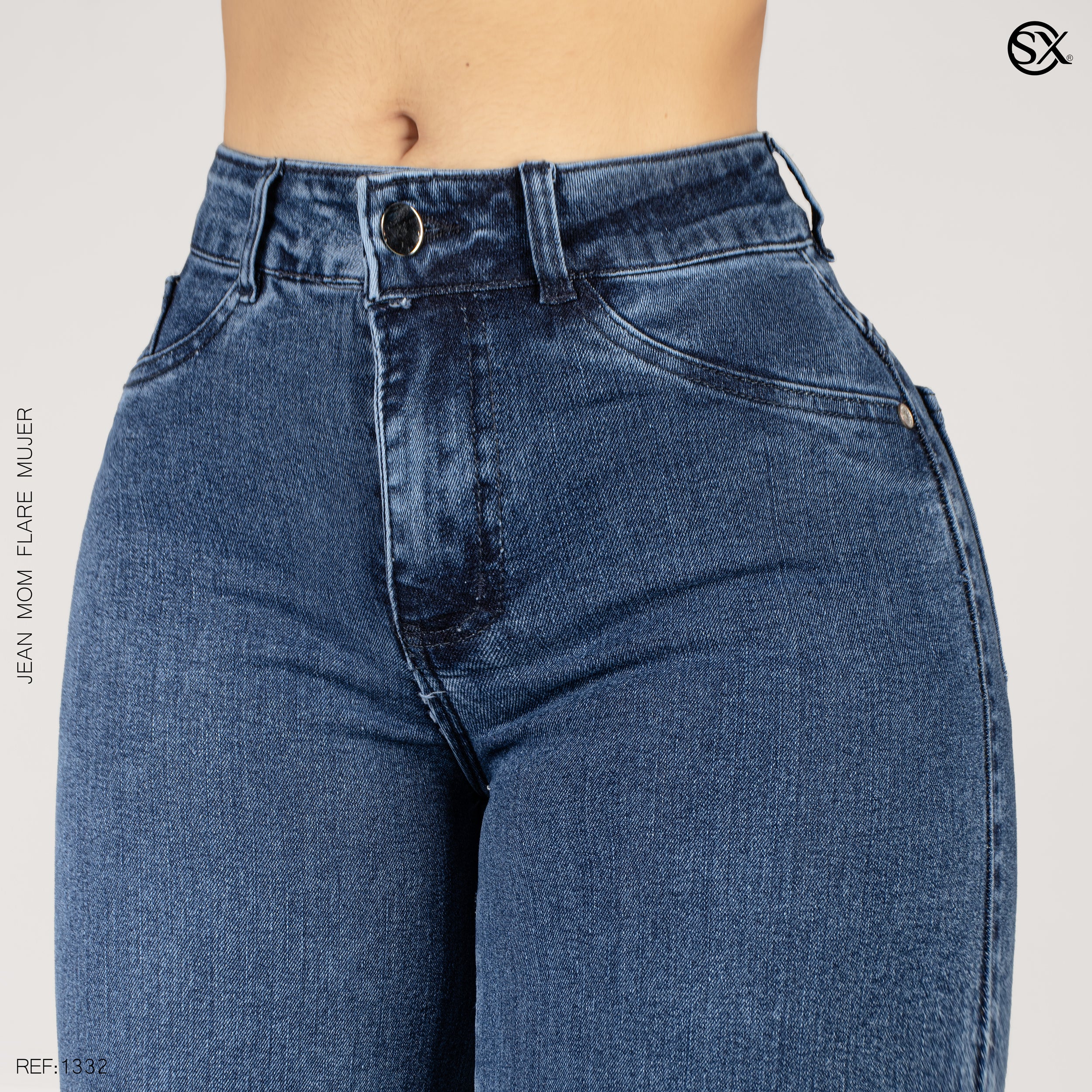 Jeans mujer Mom Flare 1332