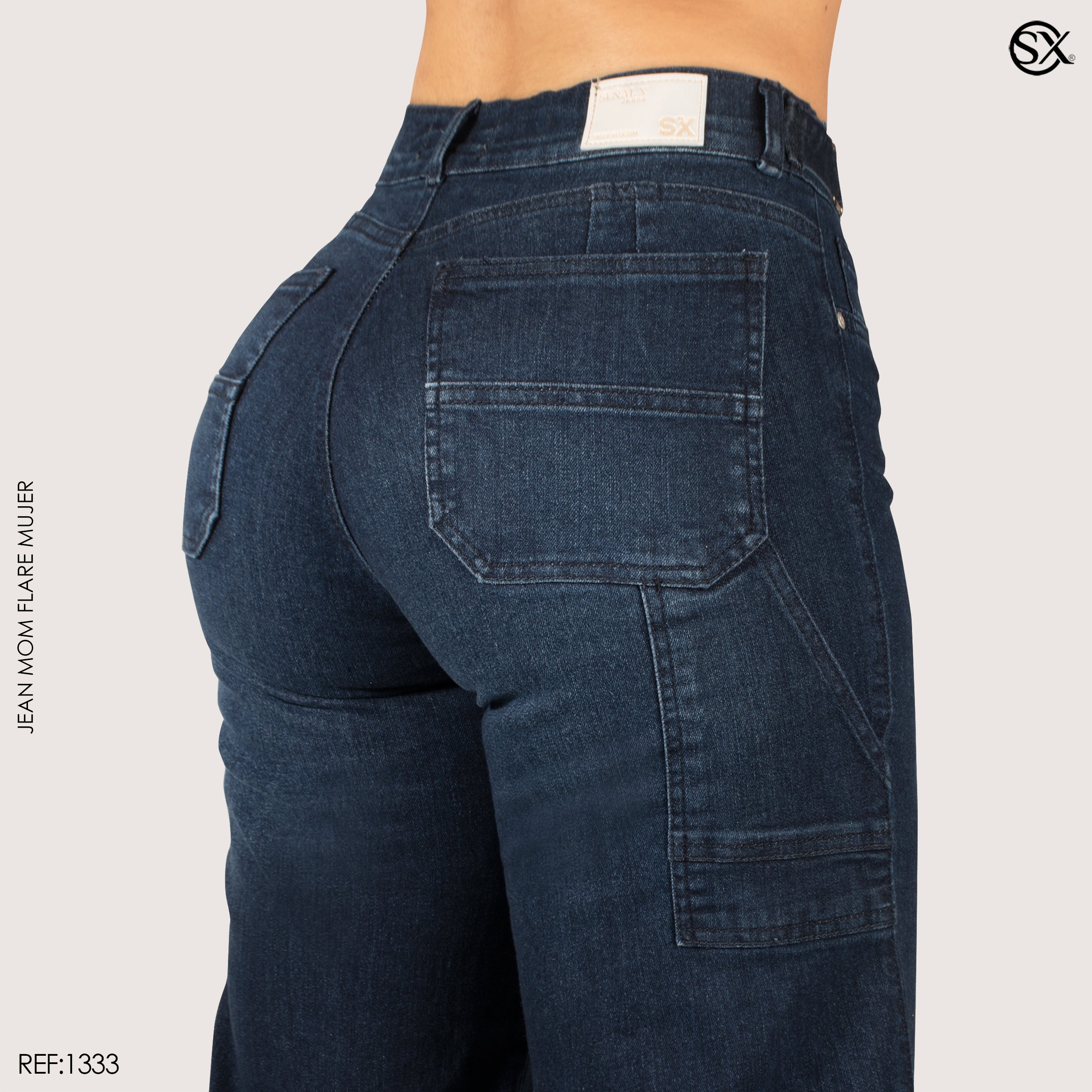 Jeans mujer Mom Flare 1333