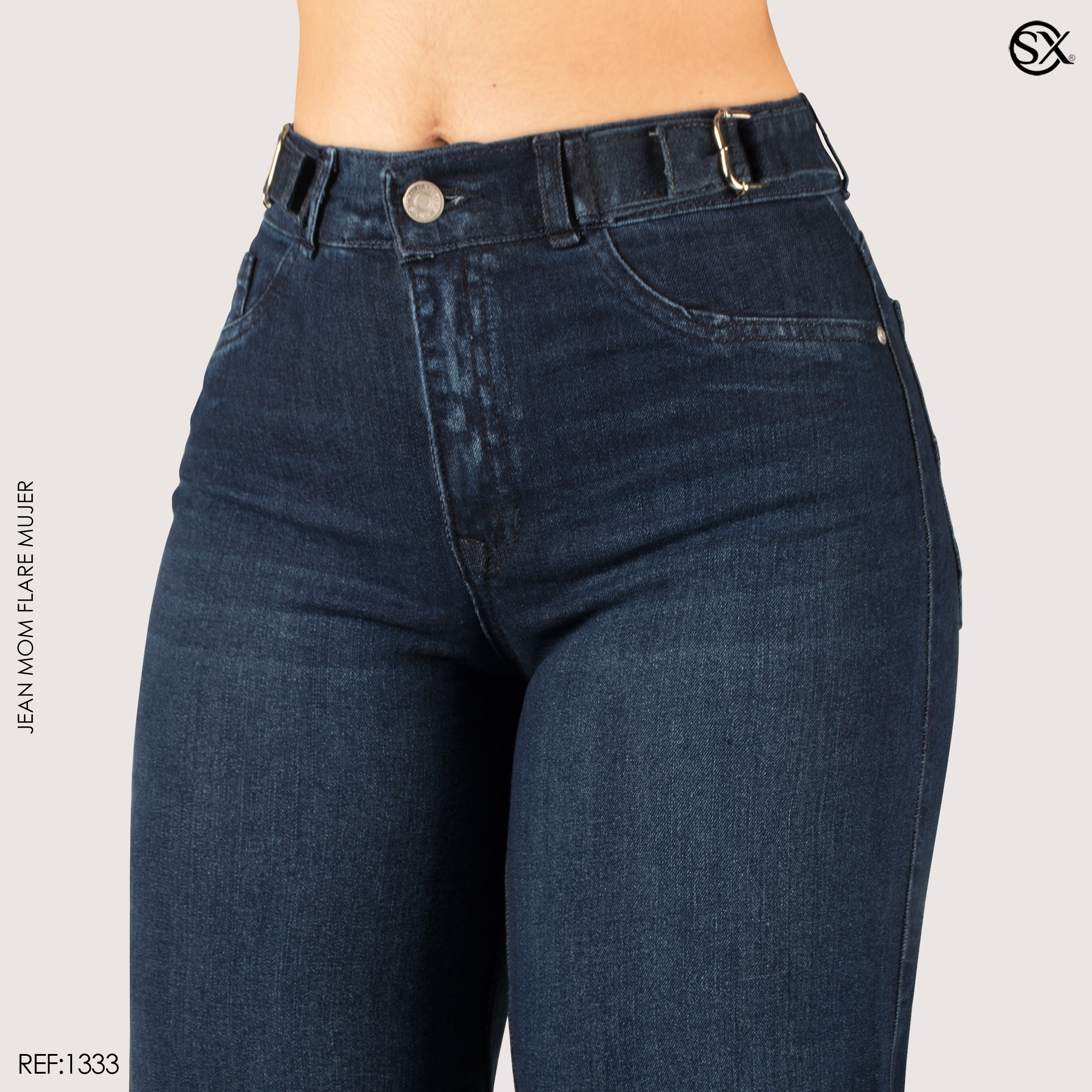 Jeans mujer Mom Flare 1333
