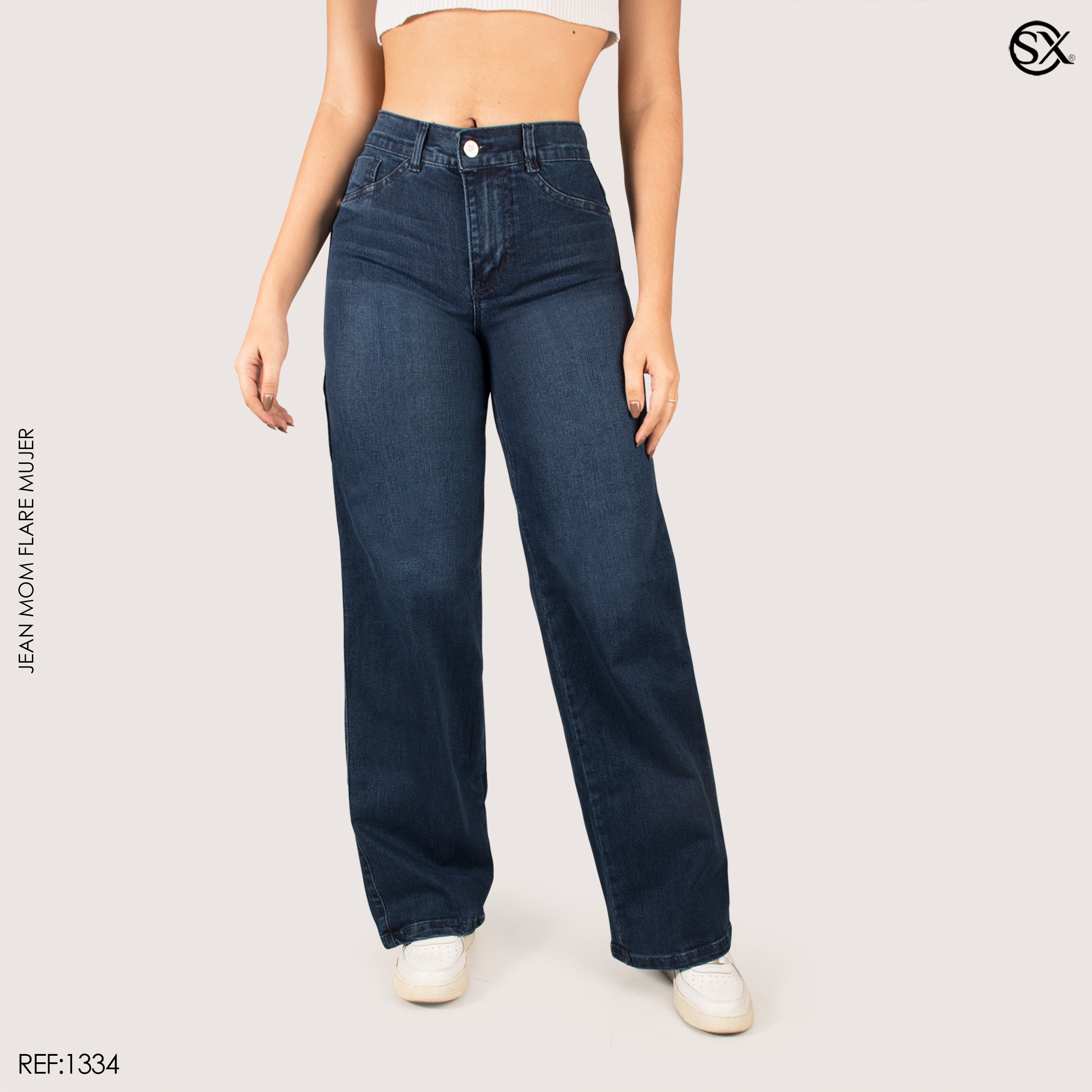 Jeans mujer Mom Flare 1334