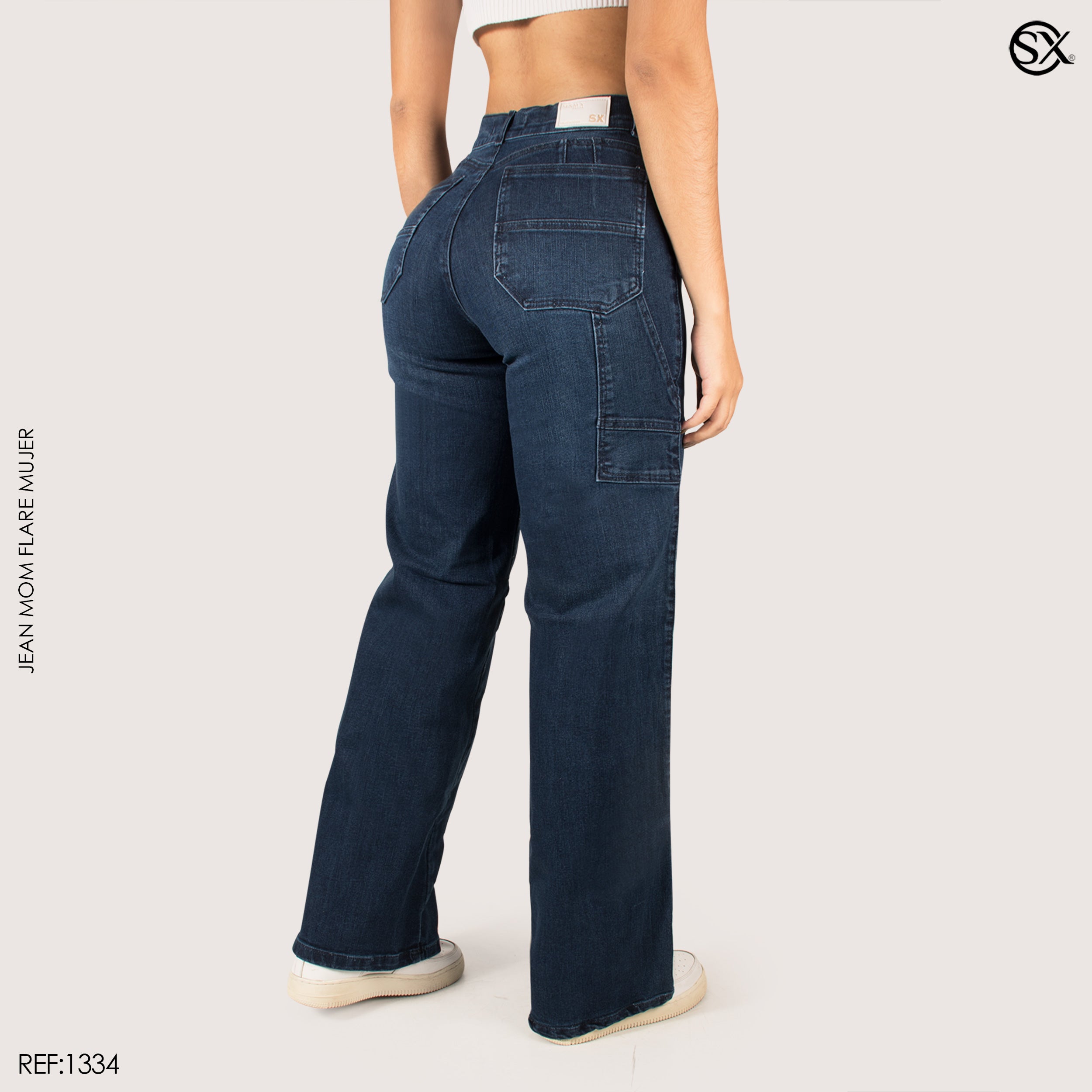 Jeans mujer Mom Flare 1334