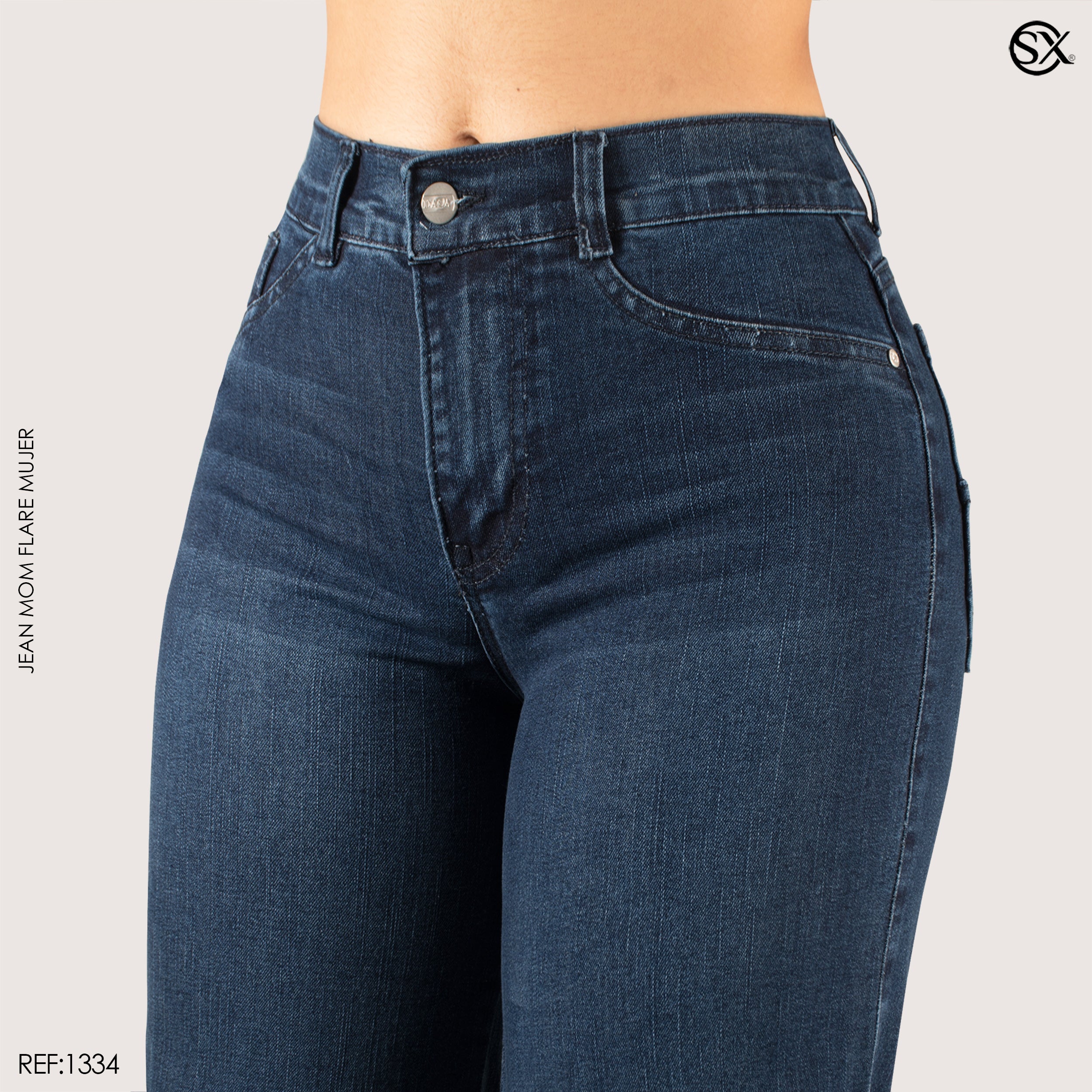 Jeans mujer Mom Flare 1334