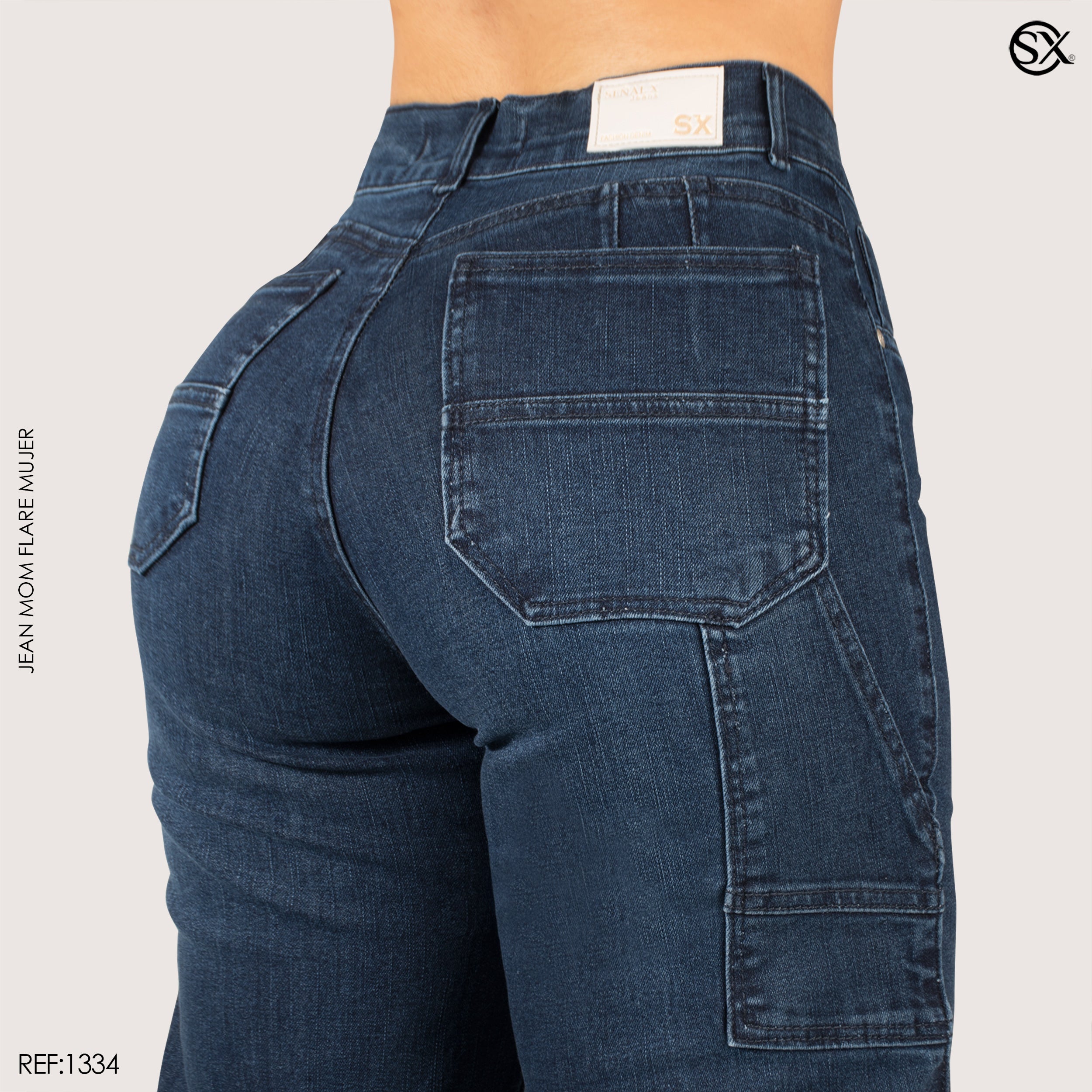 Jeans mujer Mom Flare 1334
