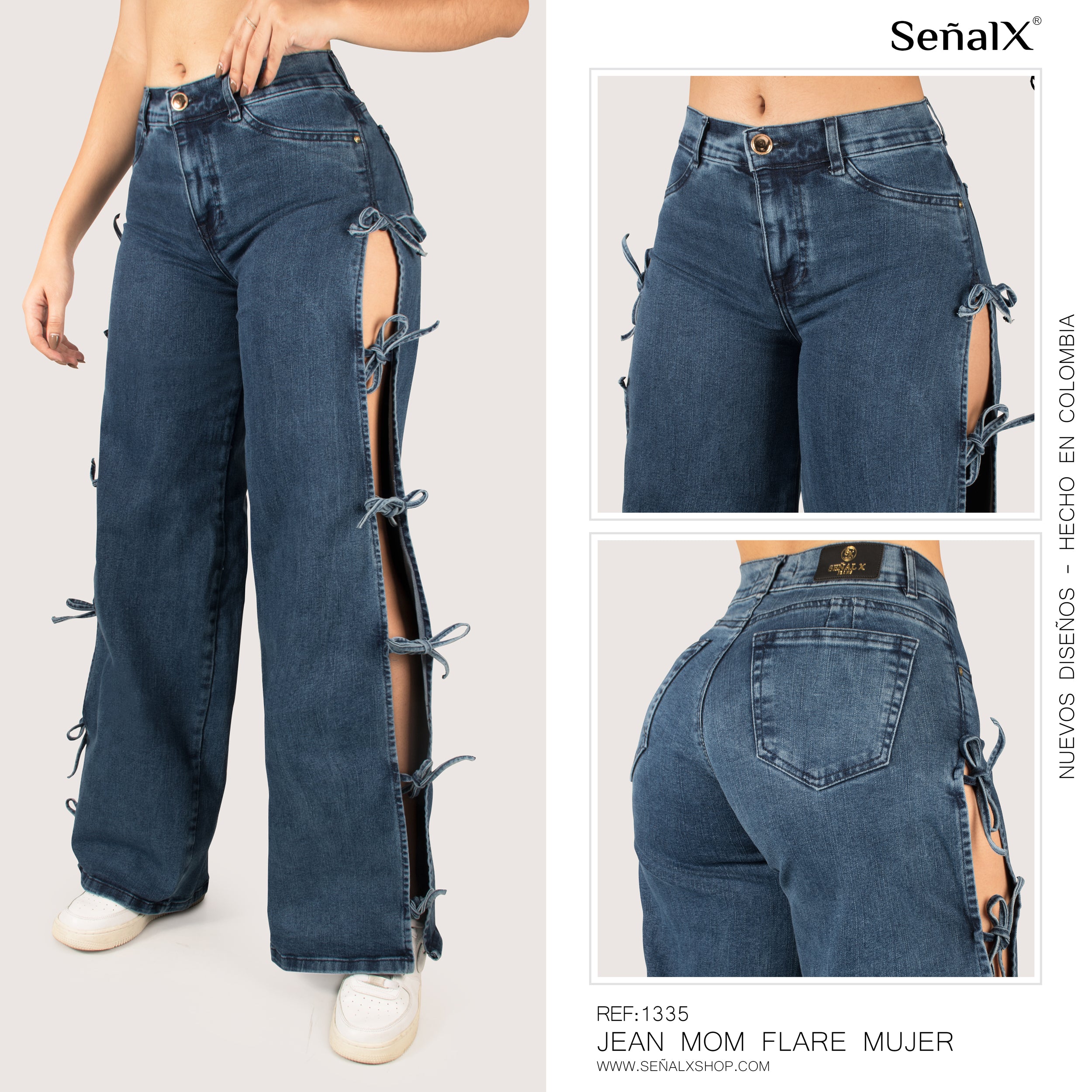Jeans mujer Mom Flare 1335