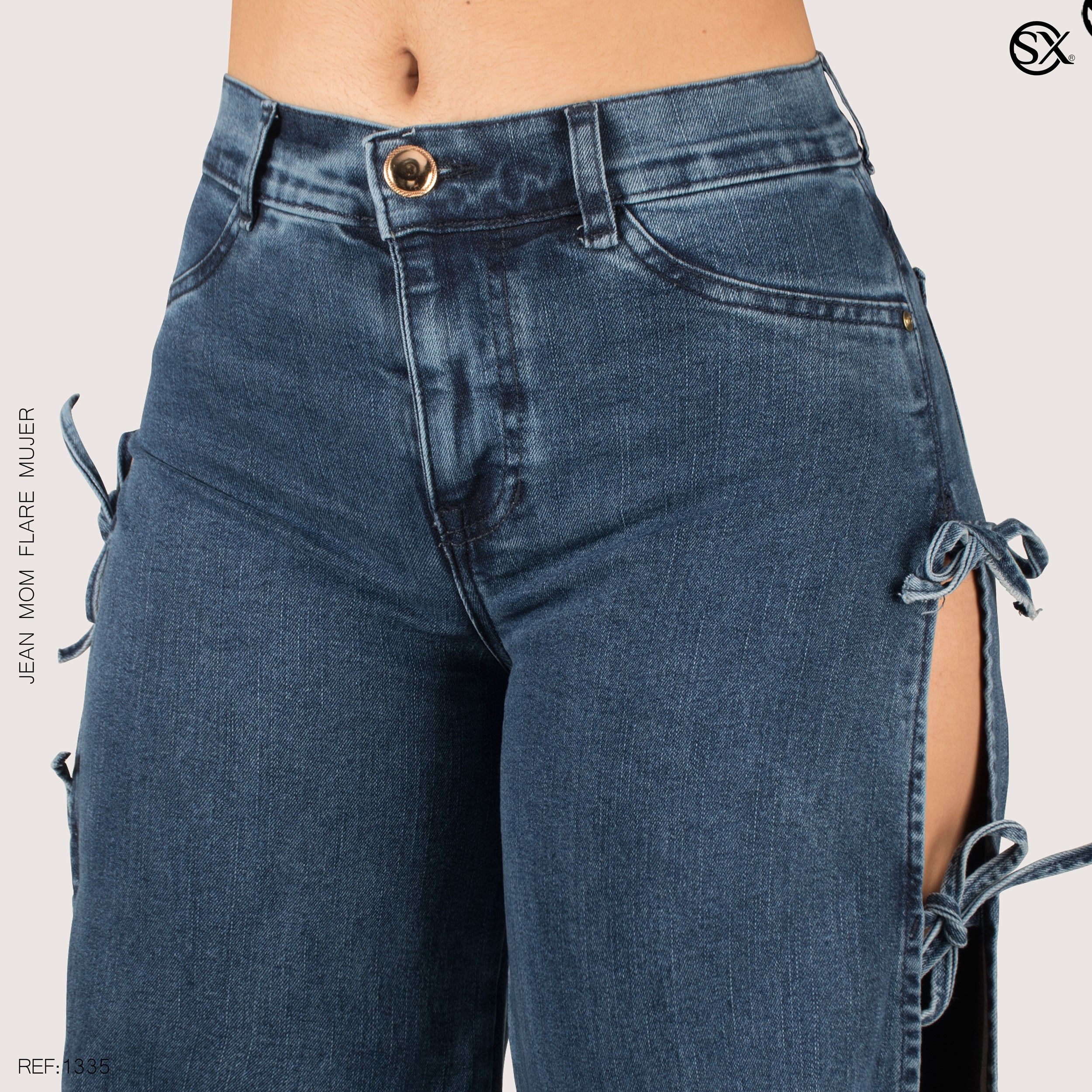 Jeans mujer Mom Flare 1335