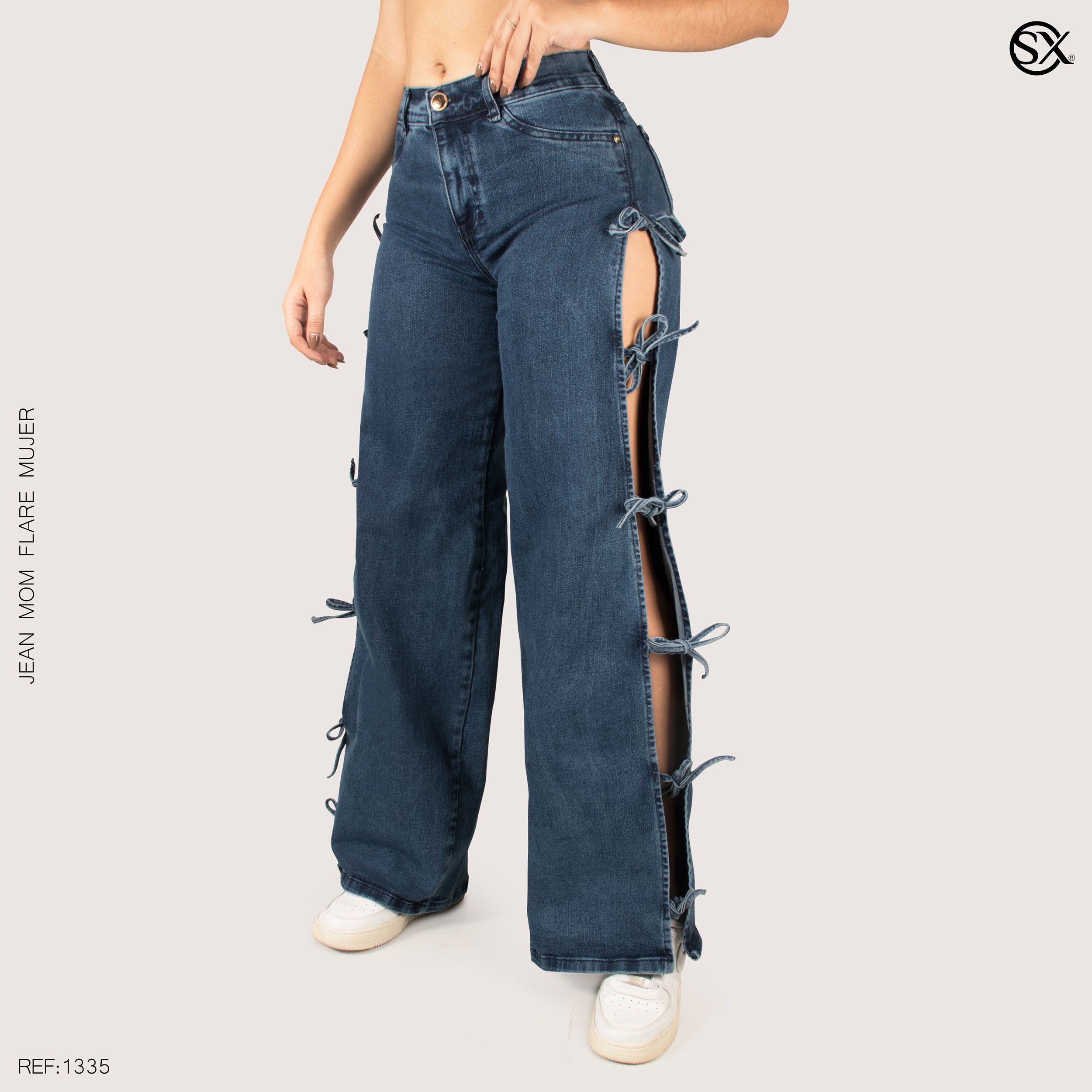 Jeans mujer Mom Flare 1335