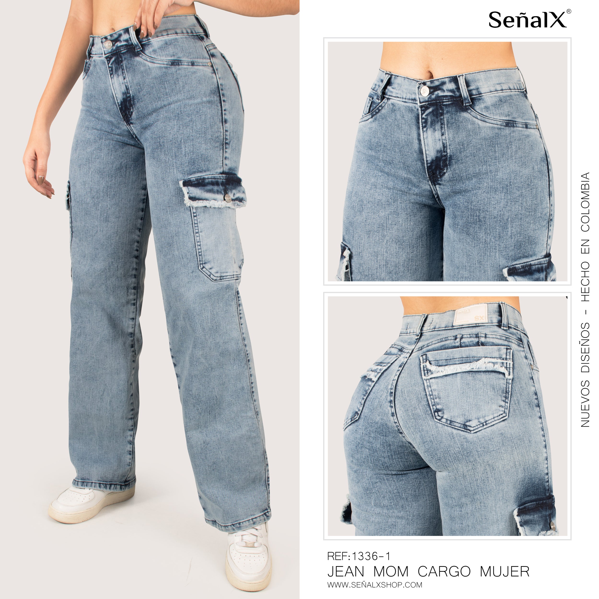 Jeans mujer Cargo 1336-1