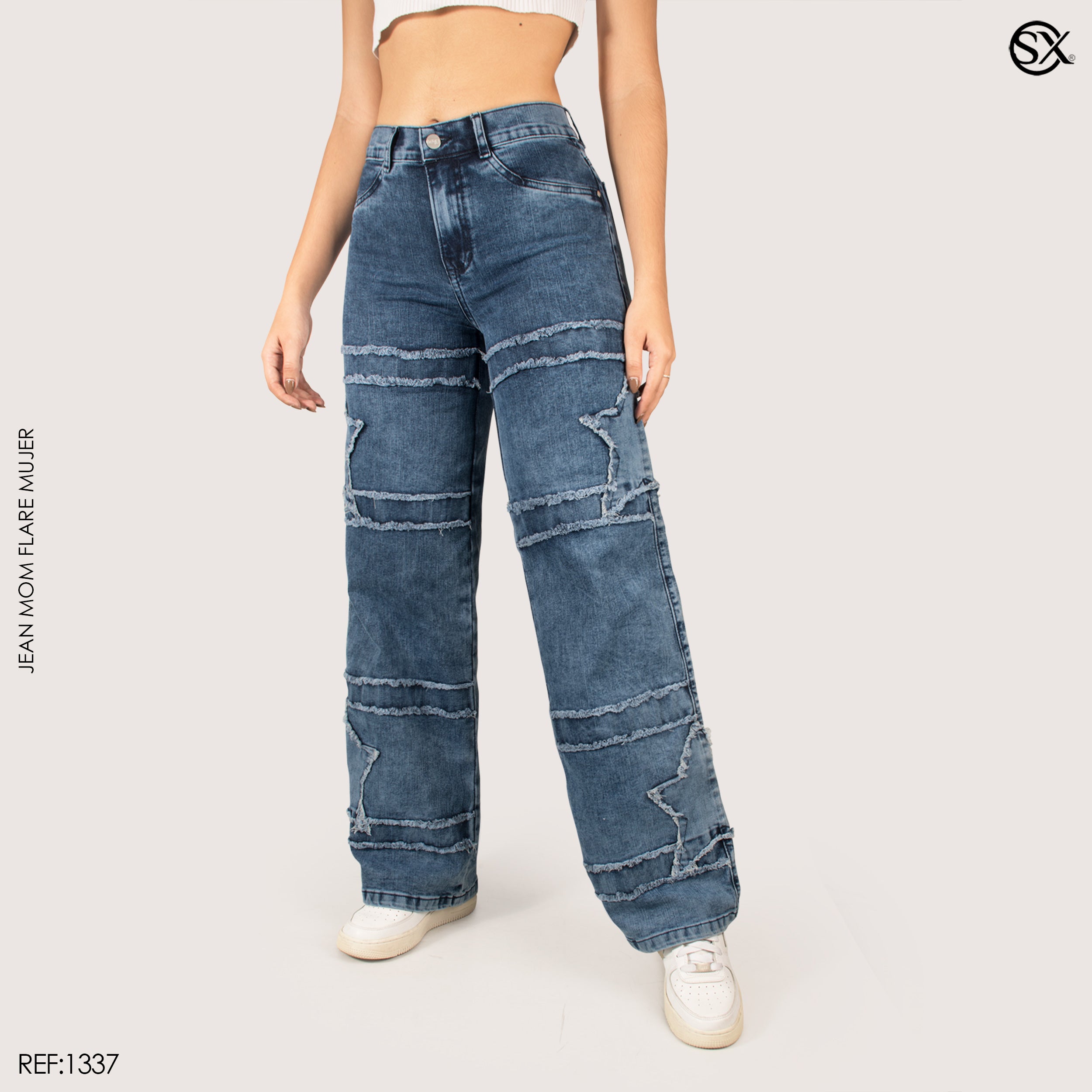 Jeans mujer Mom Flare 1337