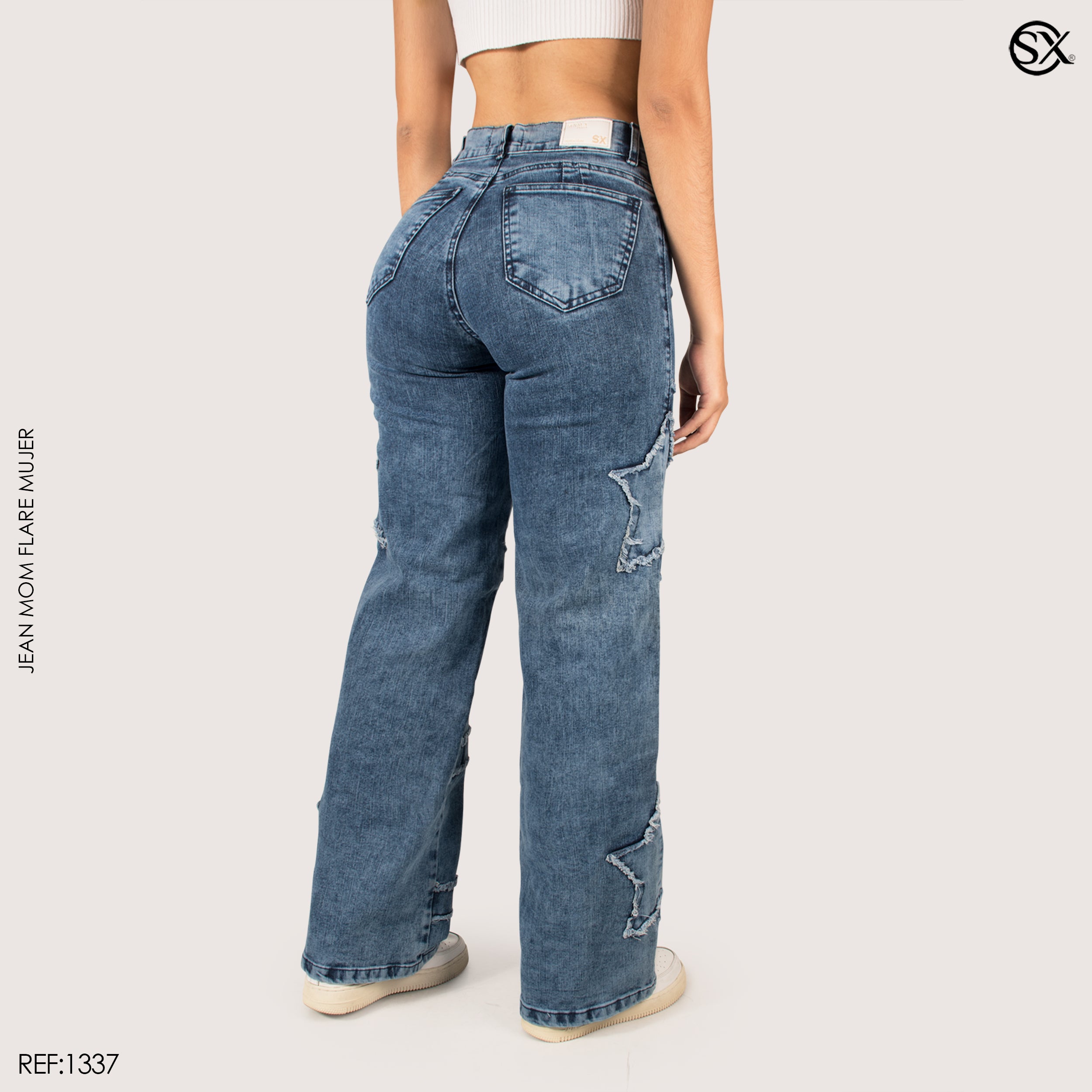 Jeans mujer Mom Flare 1337