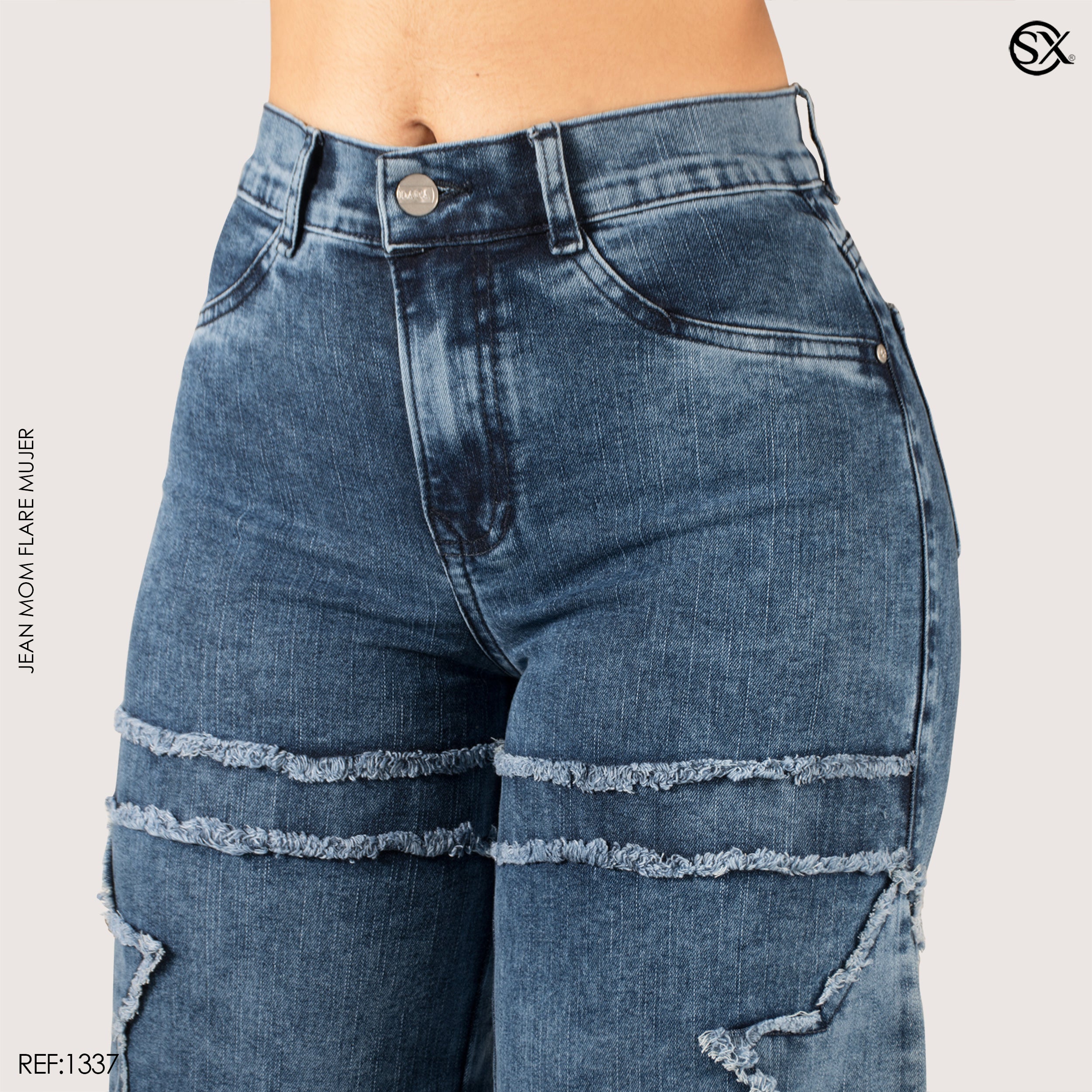 Jeans mujer Mom Flare 1337