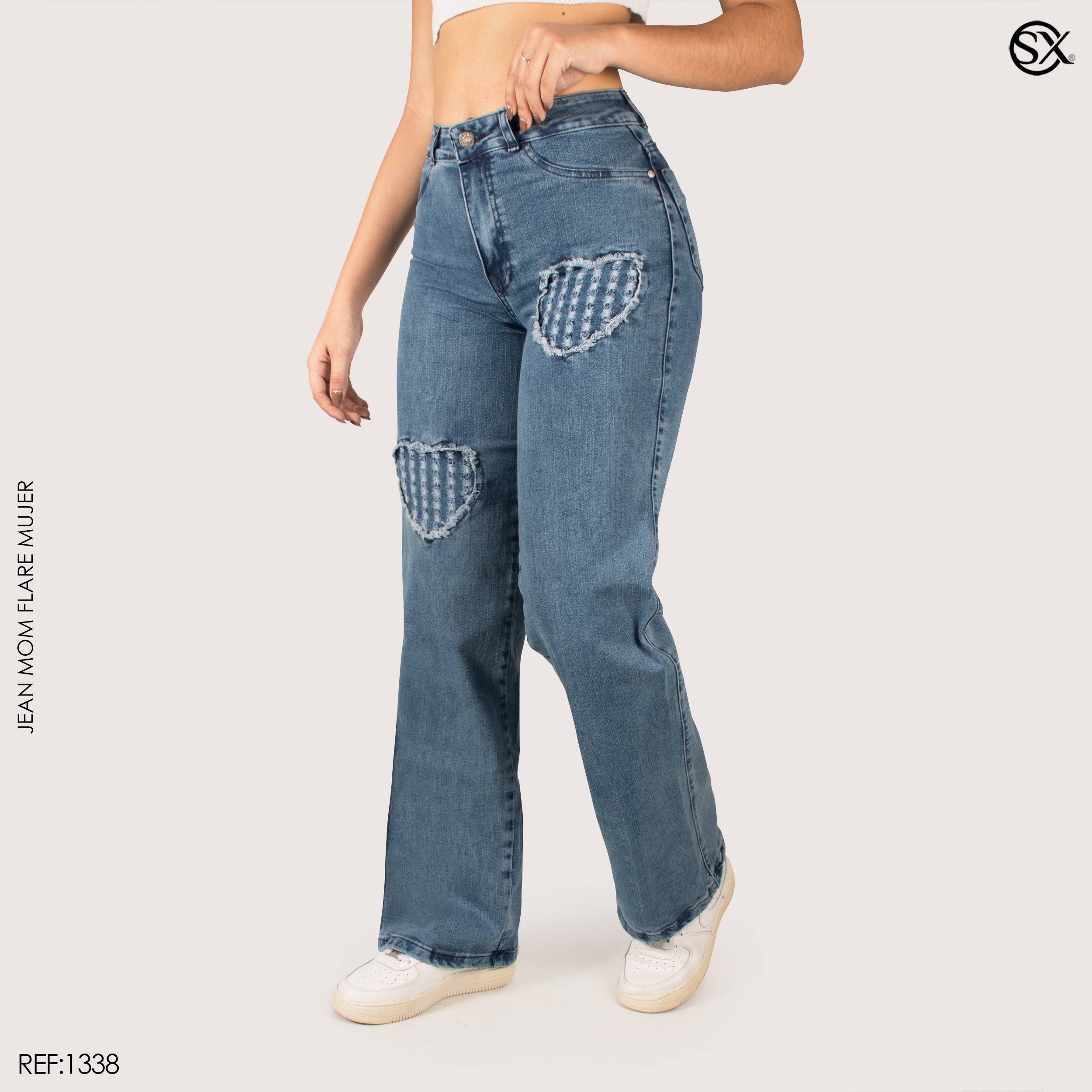 Jeans mujer Mom Flare 1338