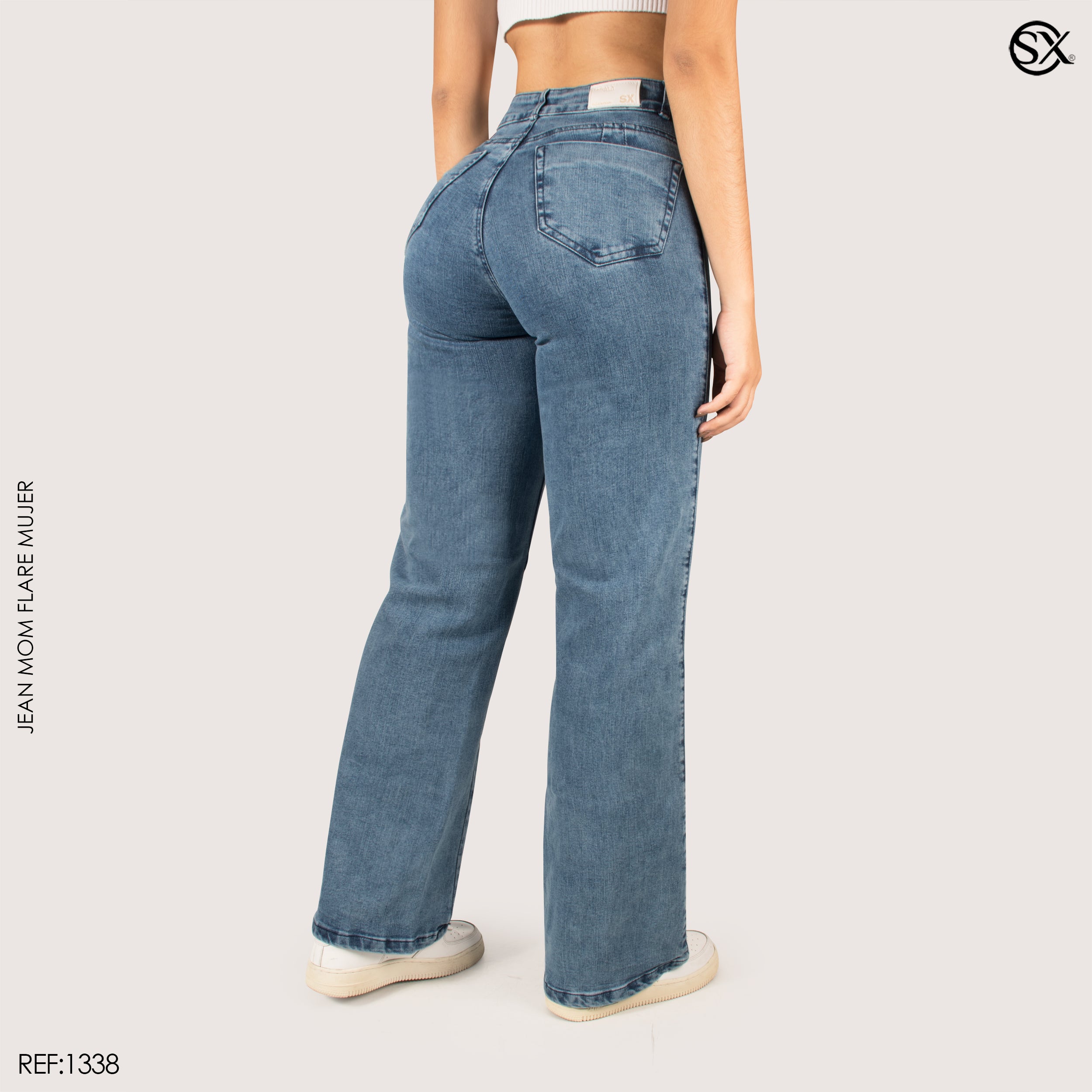 Jeans mujer Mom Flare 1338