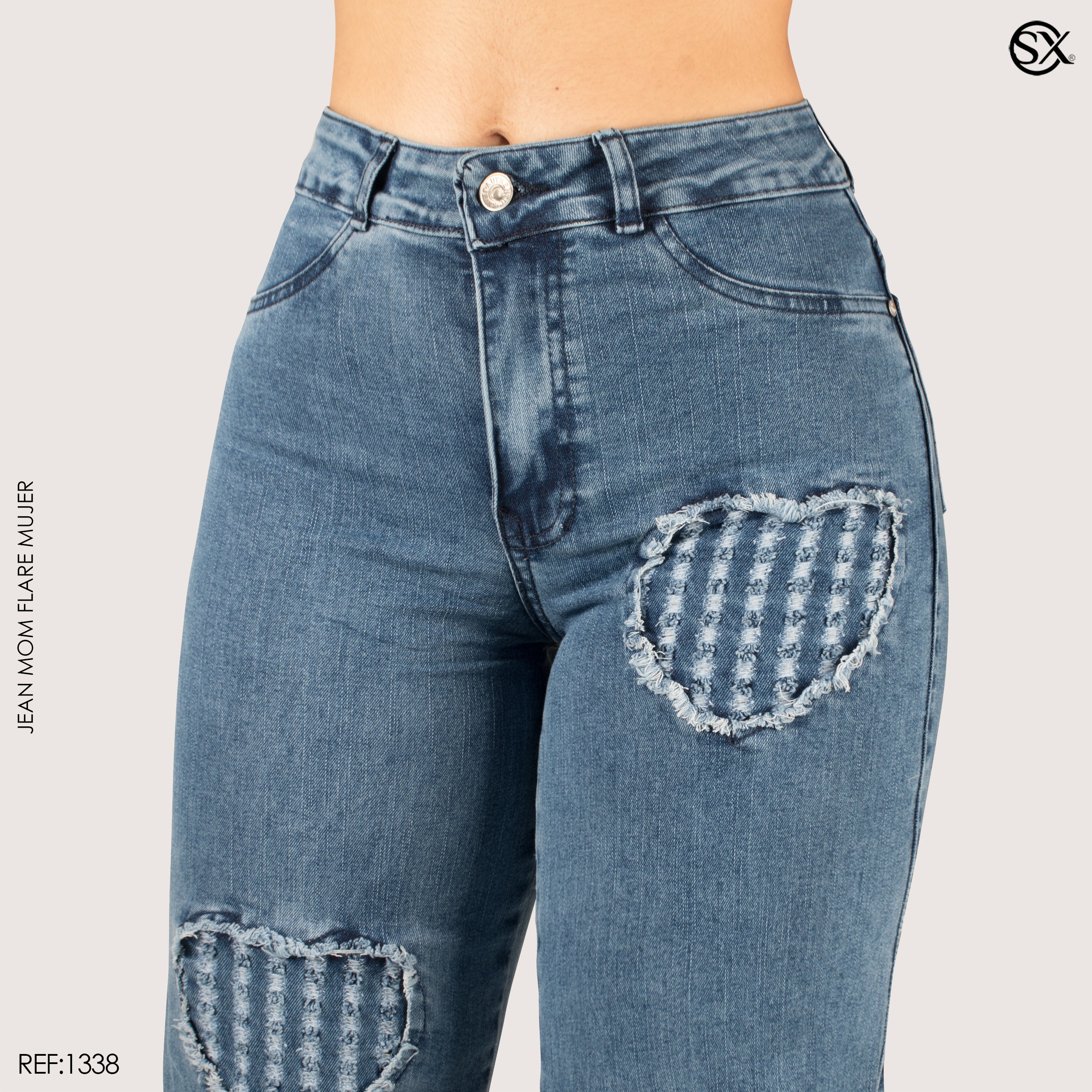 Jeans mujer Mom Flare 1338