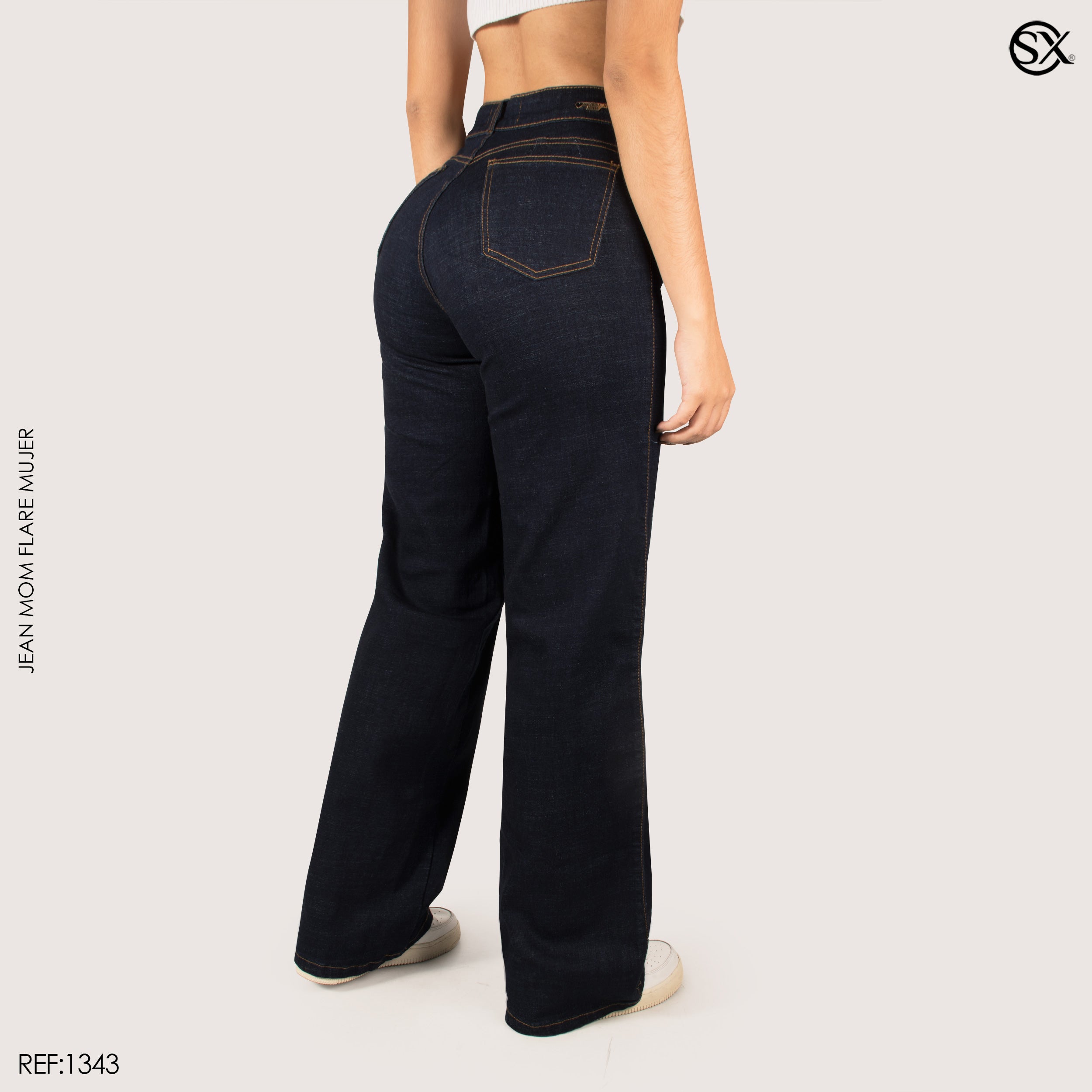Jeans mujer Mom Flare 1343