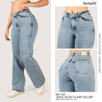 Jeans mujer Mom Flare 1344