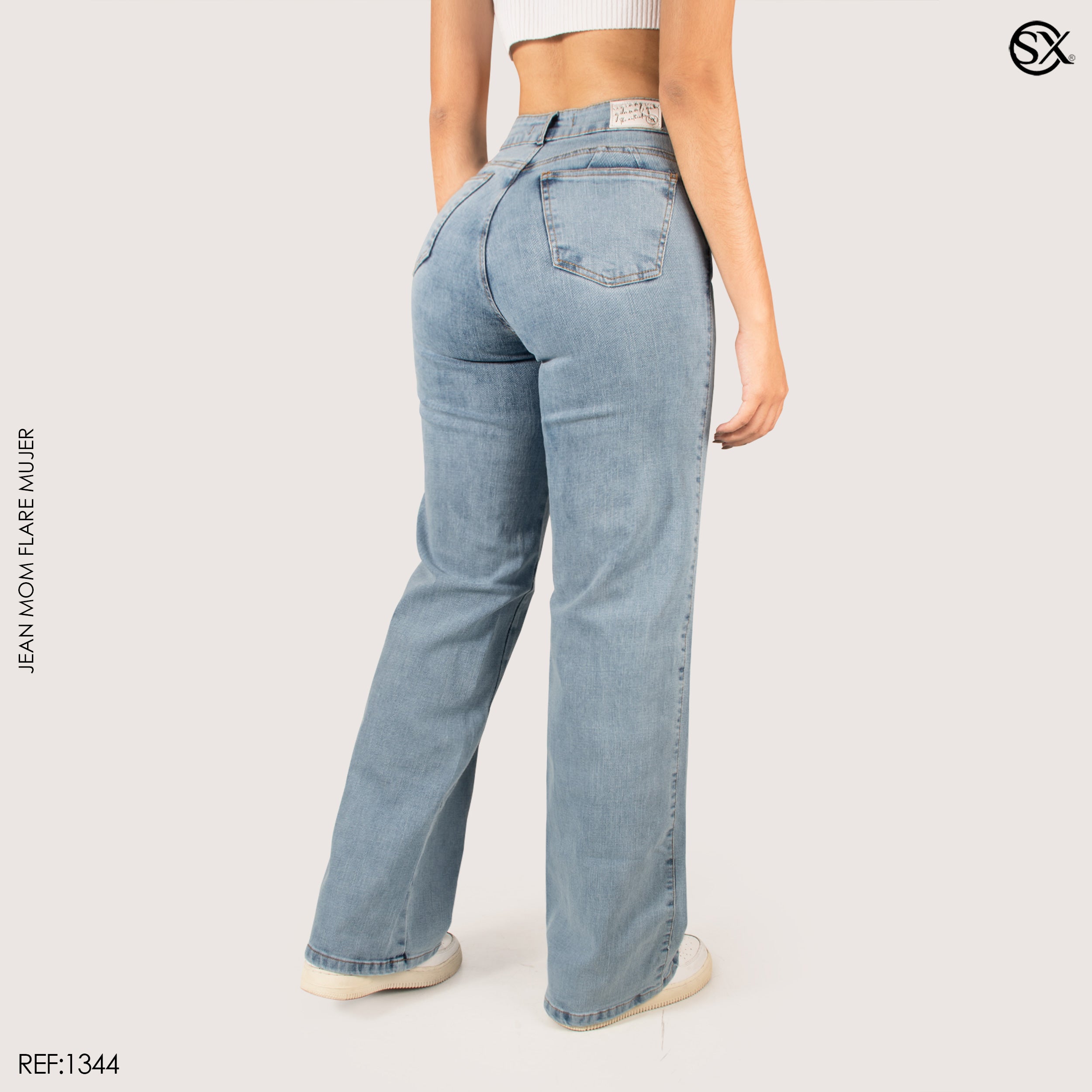 Jeans mujer Mom Flare 1344