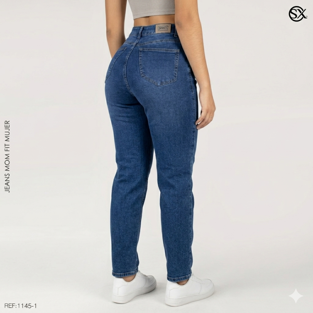 Jeans Mujer Mom Fit 1345-1