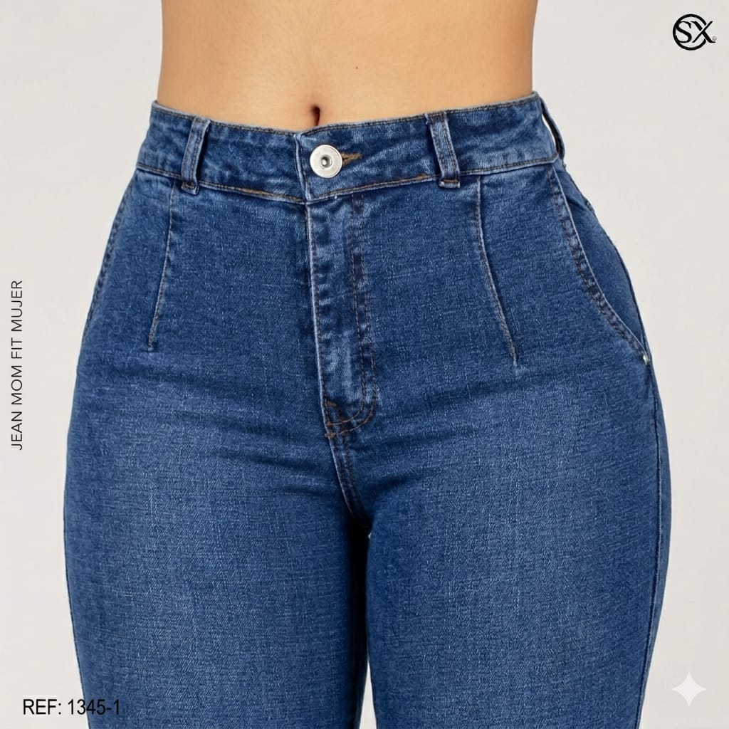 Jeans Mujer Mom Fit 1345-1