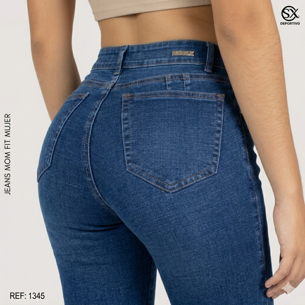 Jeans Mujer Mom Fit 1345