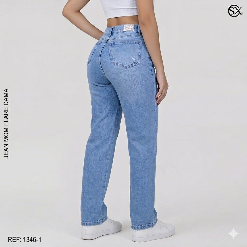 Jeans Mujer Mom Fit 1346-1