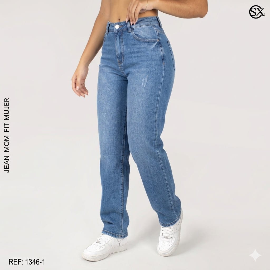 Jeans Mujer Mom Fit 1346-1