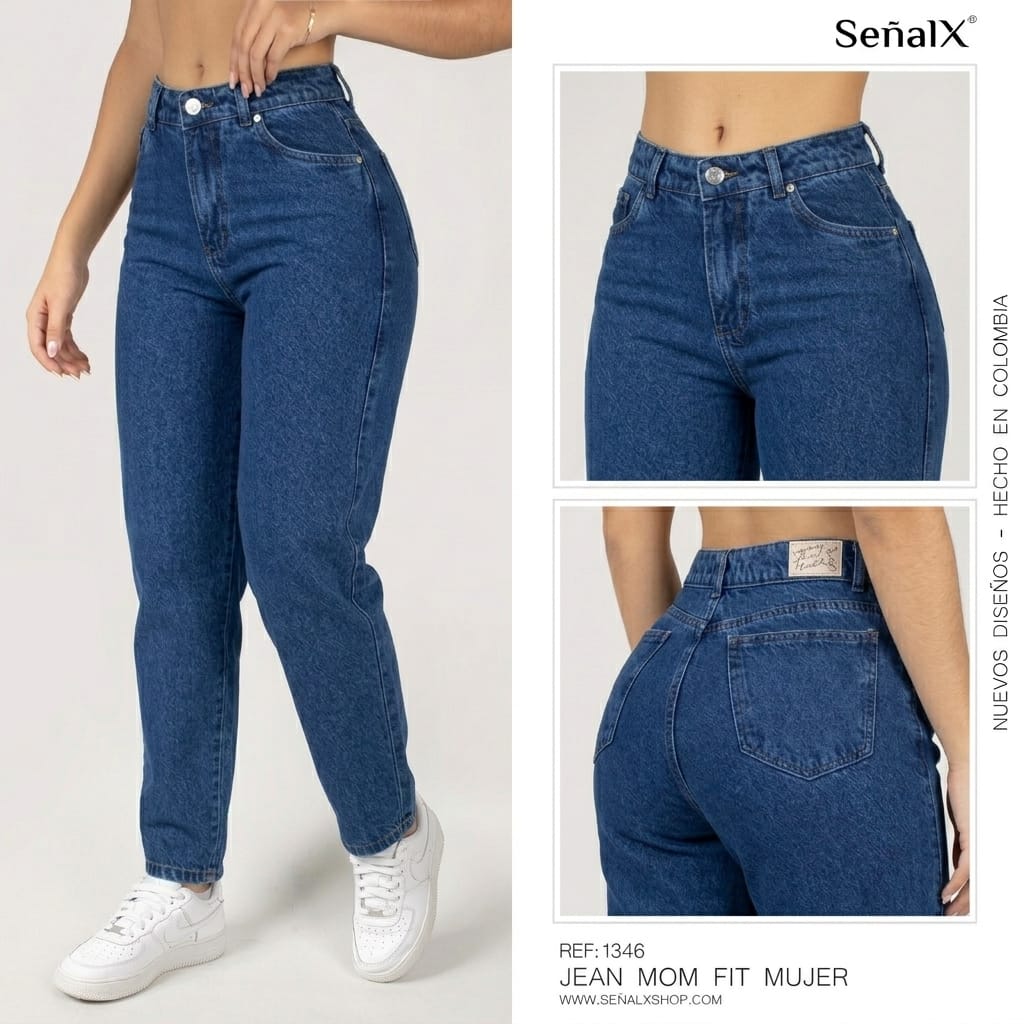 Jeans Mujer Mom Fit 1346