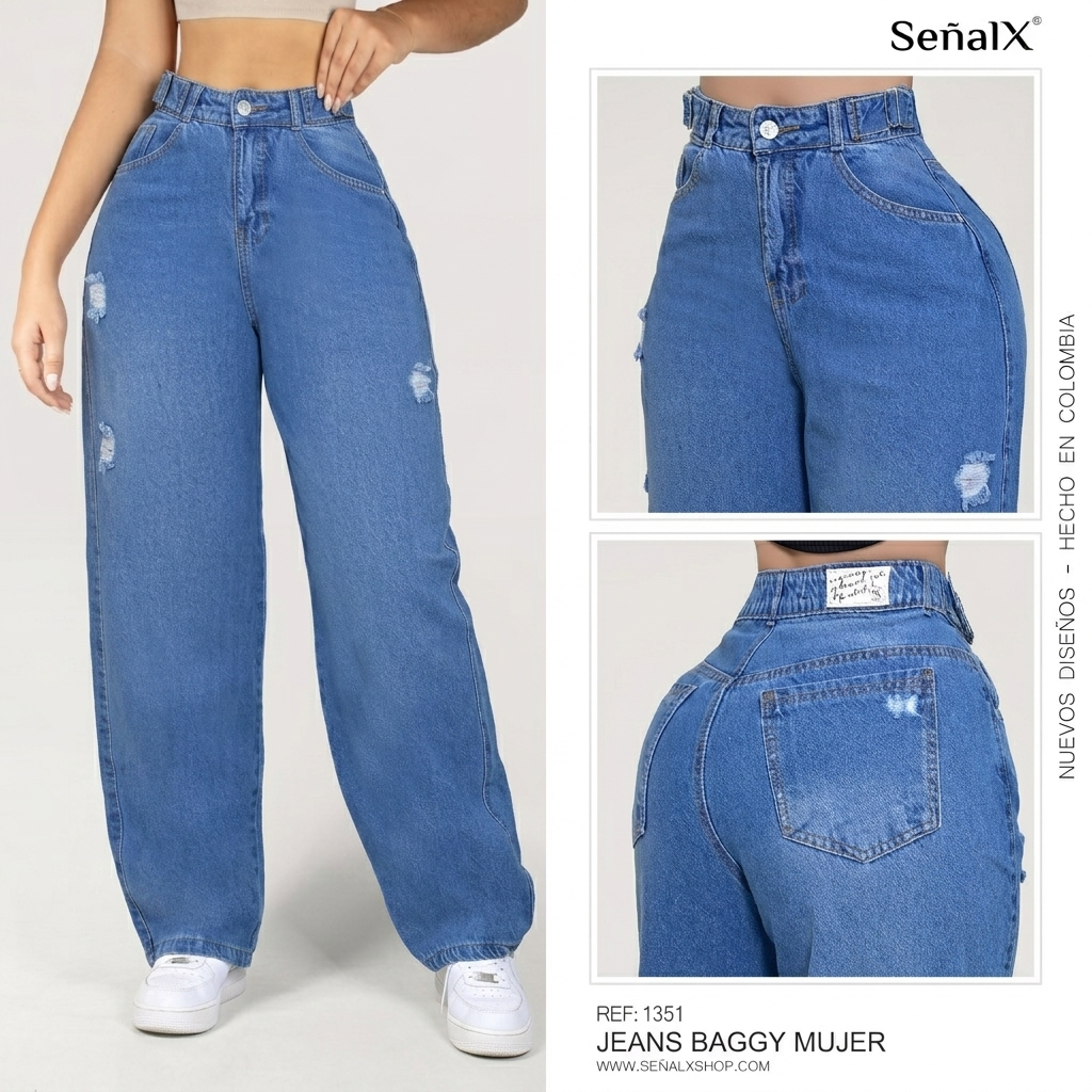 Jeans Mujer Baggy 1351