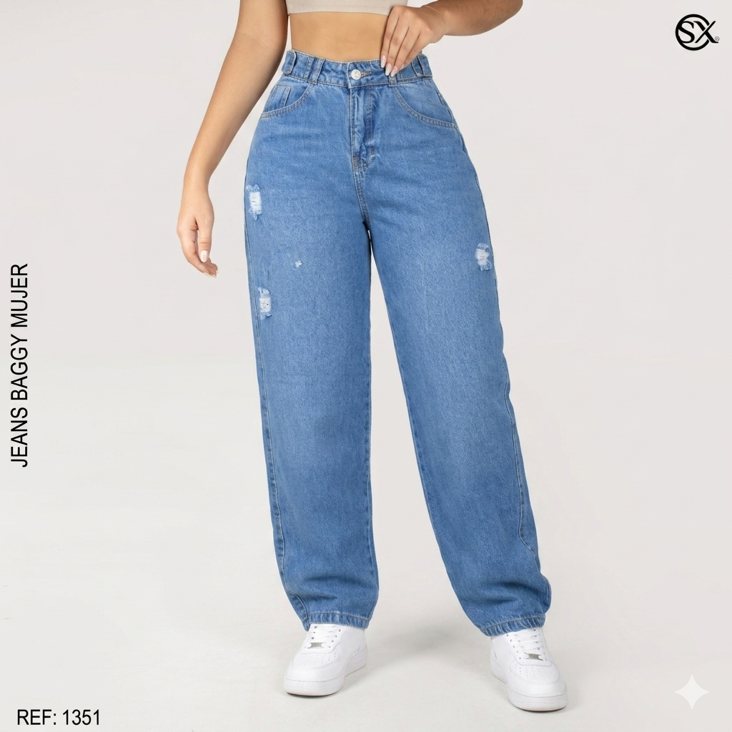 Jeans Mujer Baggy 1351