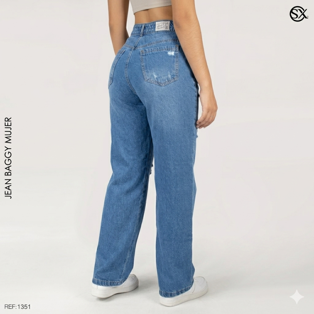 Jeans Mujer Baggy 1351