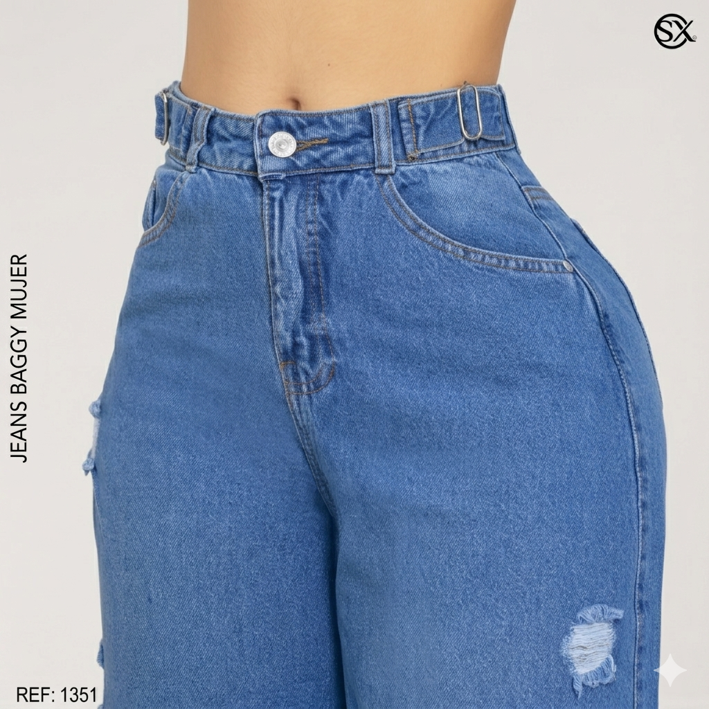 Jeans Mujer Baggy 1351