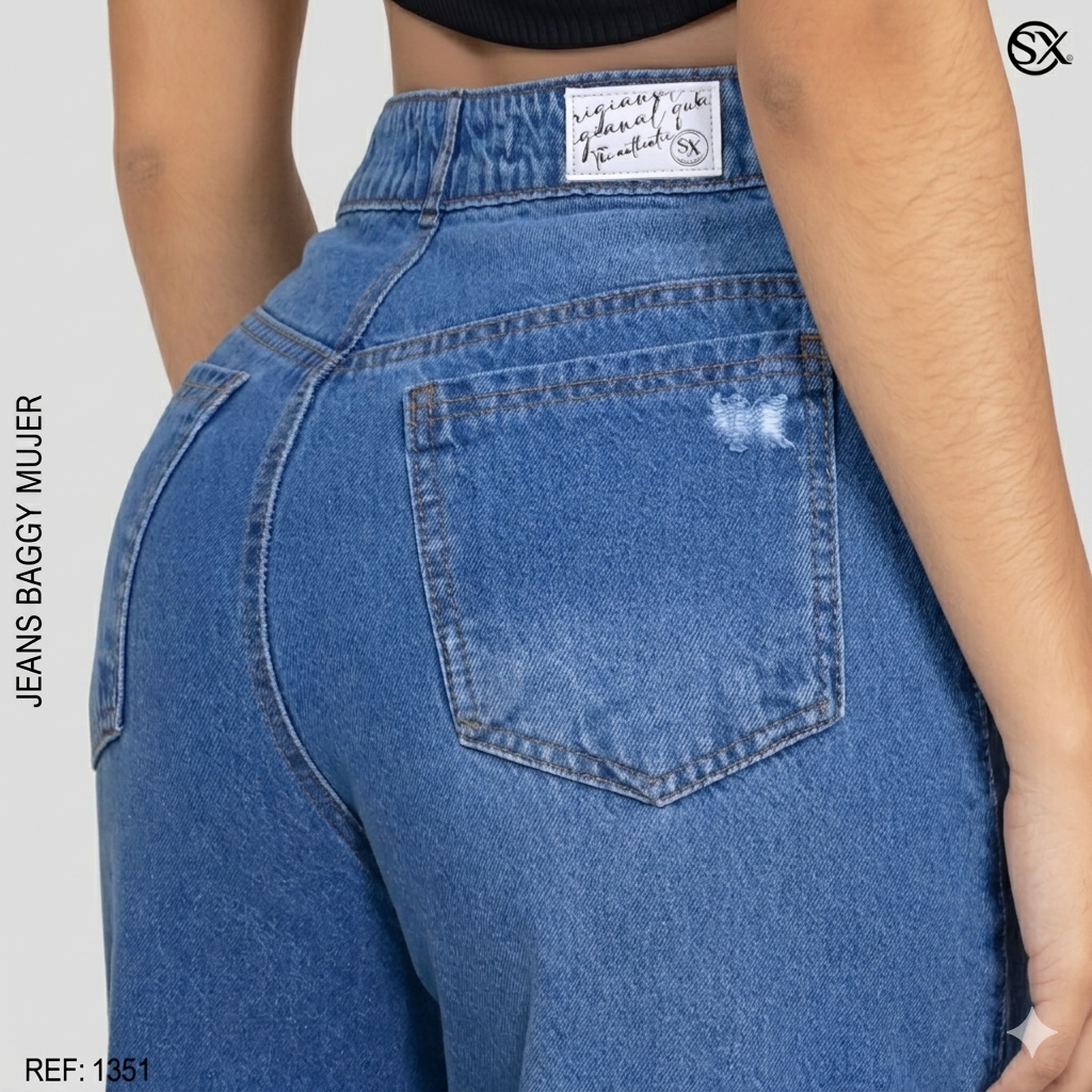 Jeans Mujer Baggy 1351