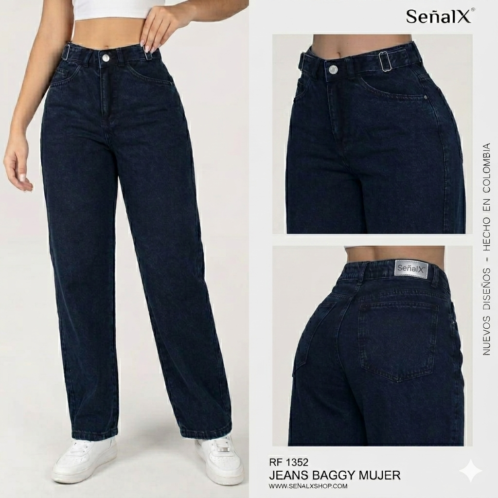 Jeans Mujer Baggy 1352
