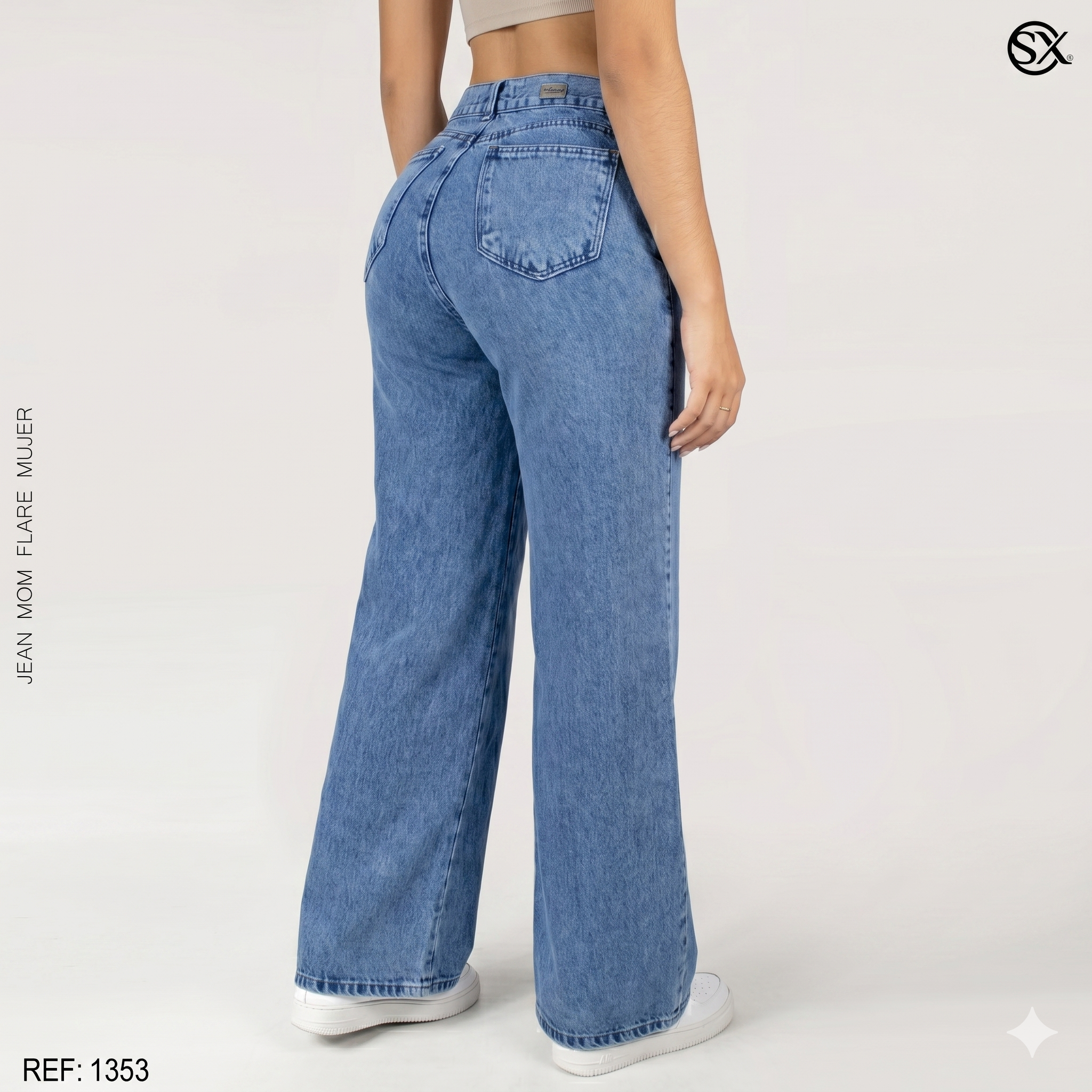 Jeans mujer Mom Flare 1353