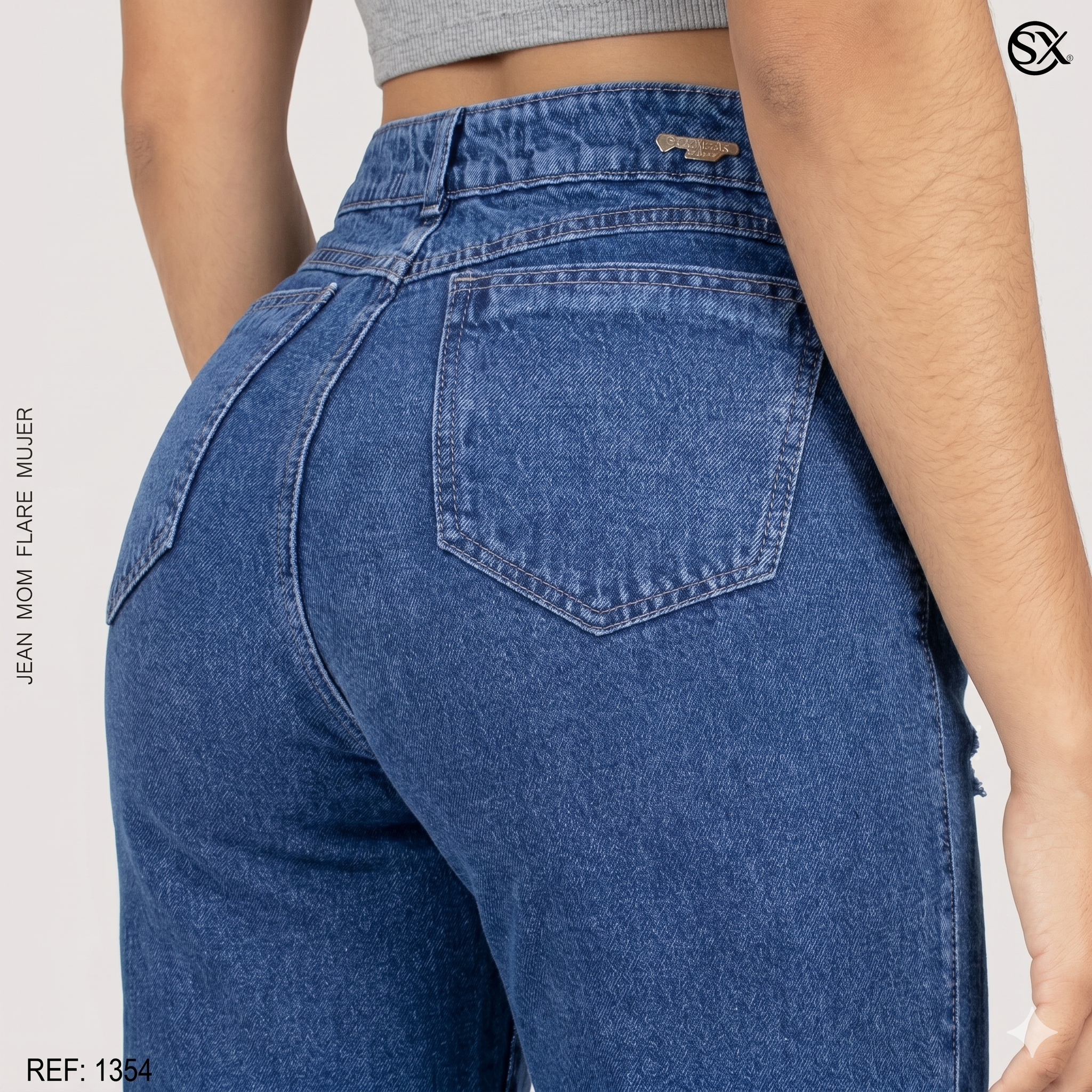 Jeans Mujer Mom Flare 1354