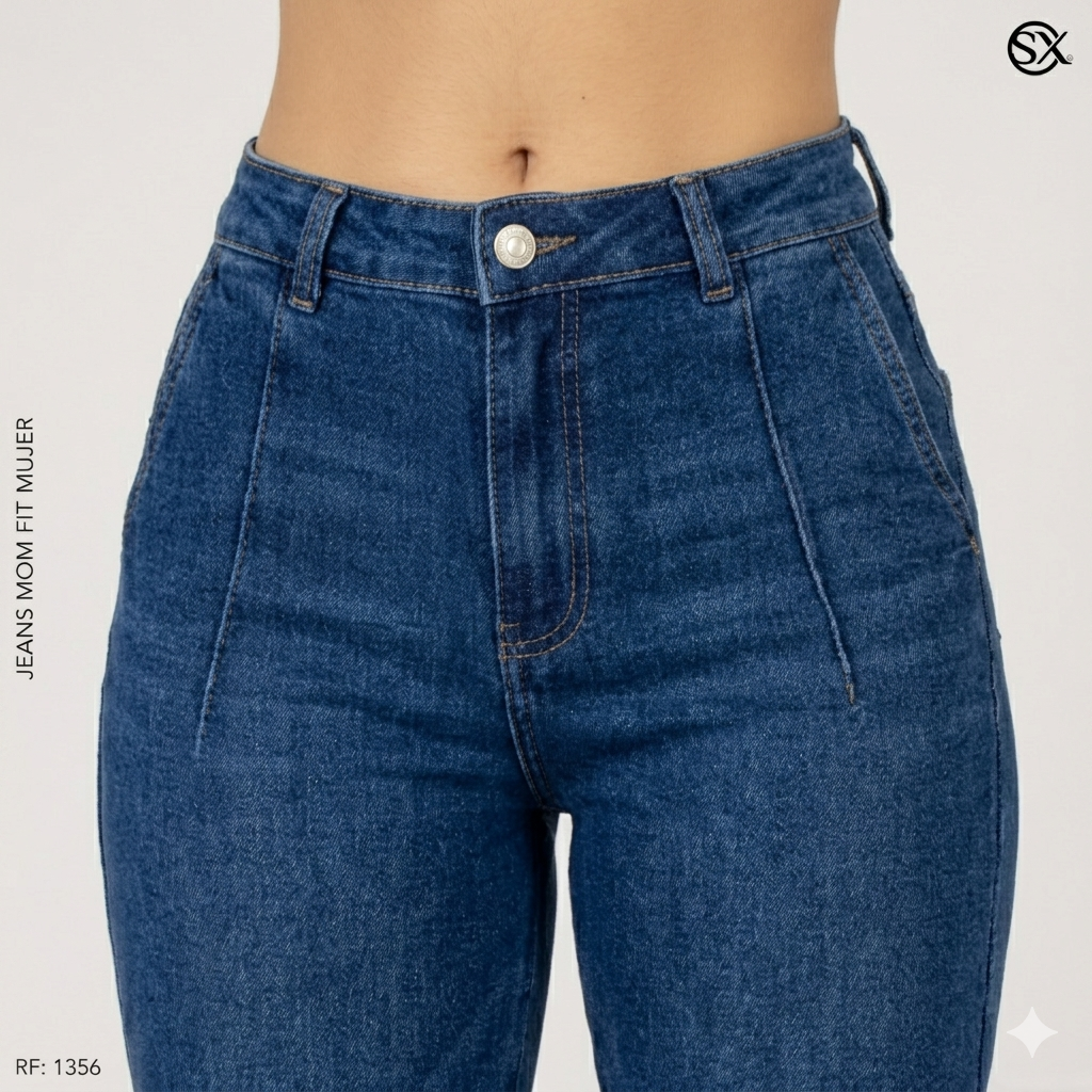 Jeans Mujer Mom Fit 1356