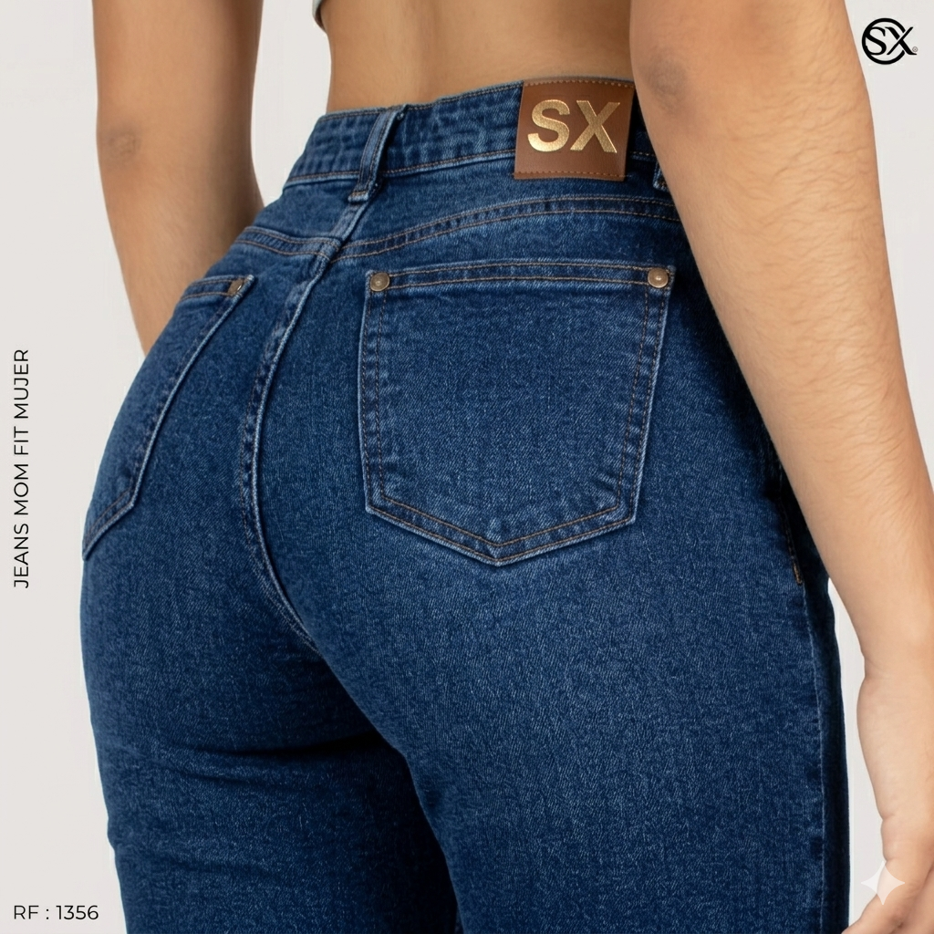 Jeans Mujer Mom Fit 1356
