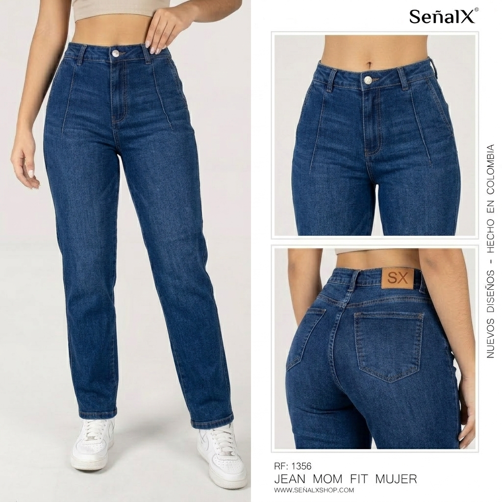 Jeans Mujer Mom Fit 1356