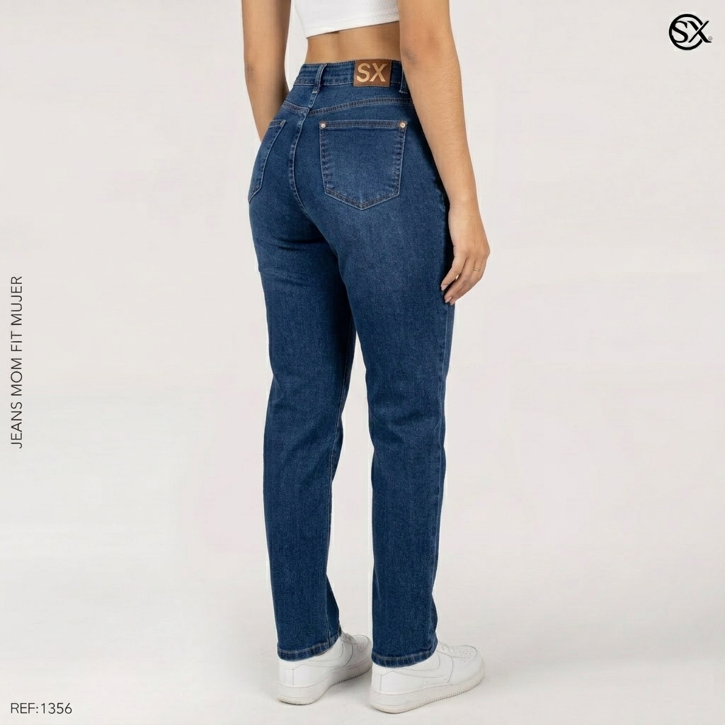 Jeans Mujer Mom Fit 1356