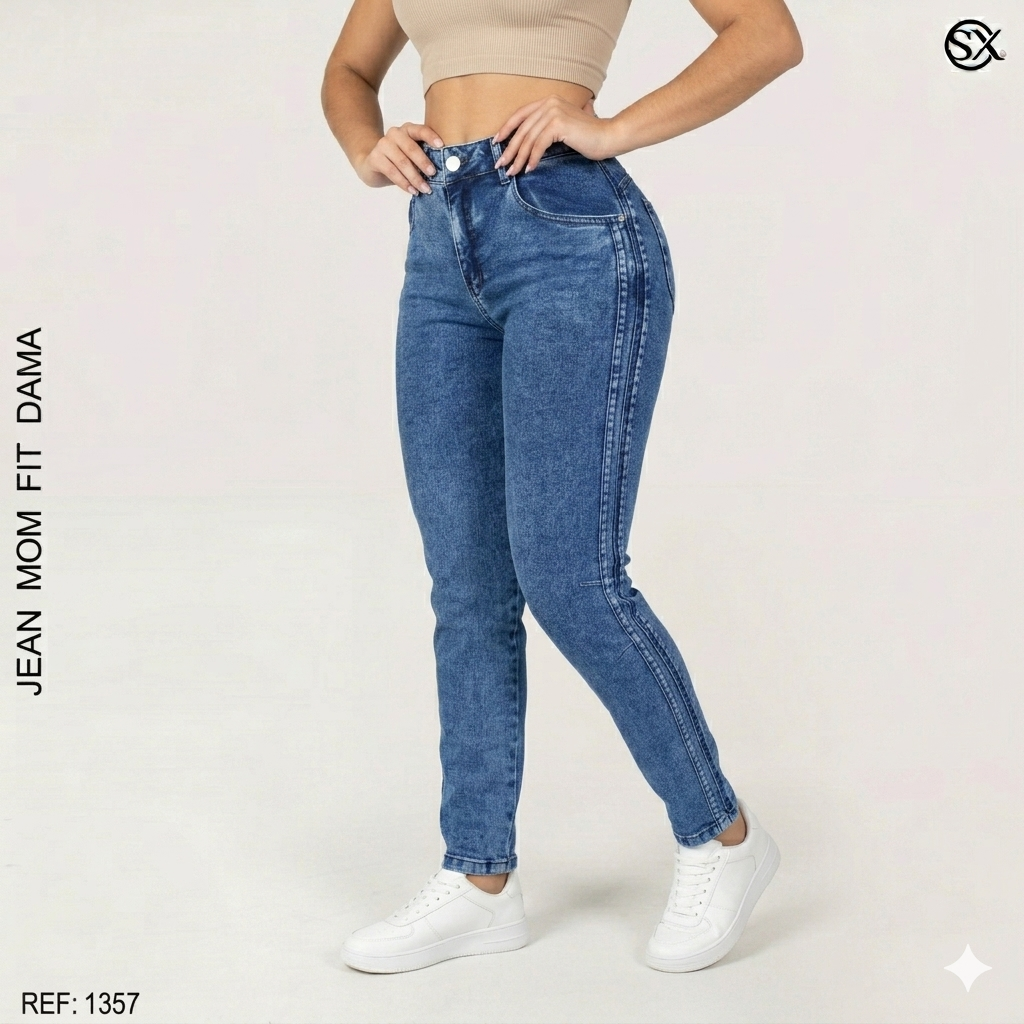 Jeans Mujer Mom Fit 1357