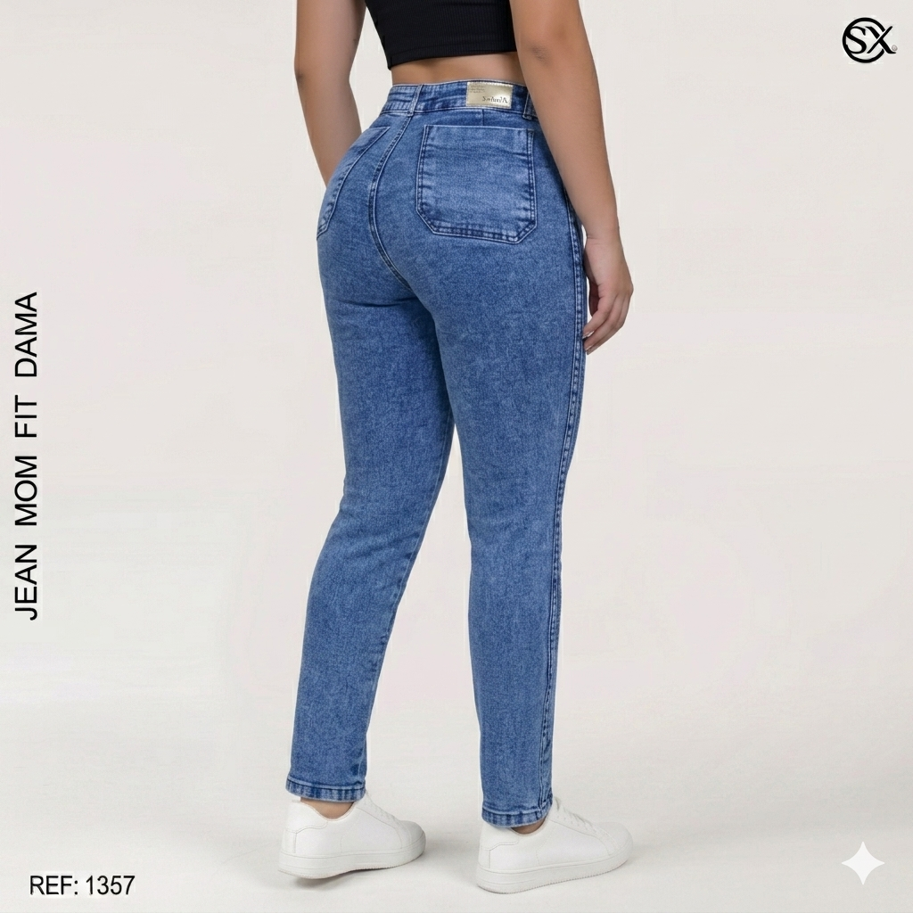 Jeans Mujer Mom Fit 1357
